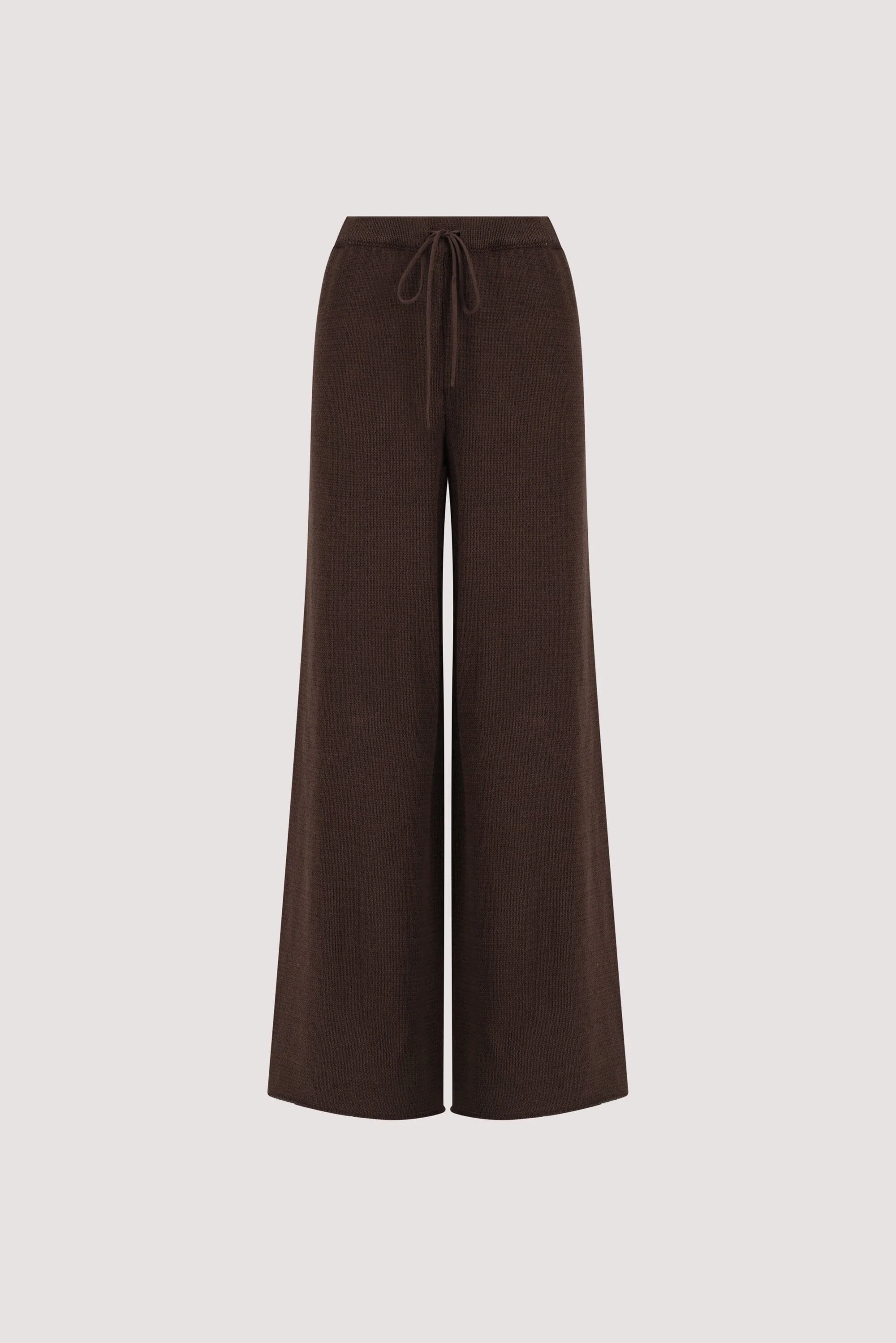 ORIA BURNT CHOC COTTON KNIT PANT - Image 8