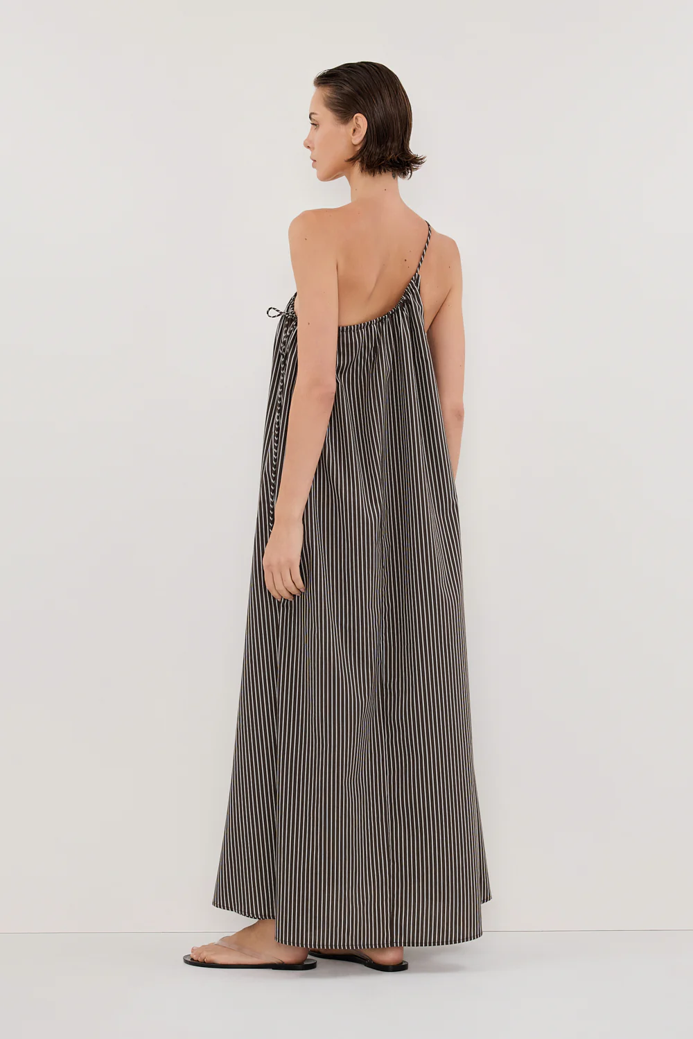 PALMA BITTER CHOC SILK BLEND MIDI DRESS - Image 4