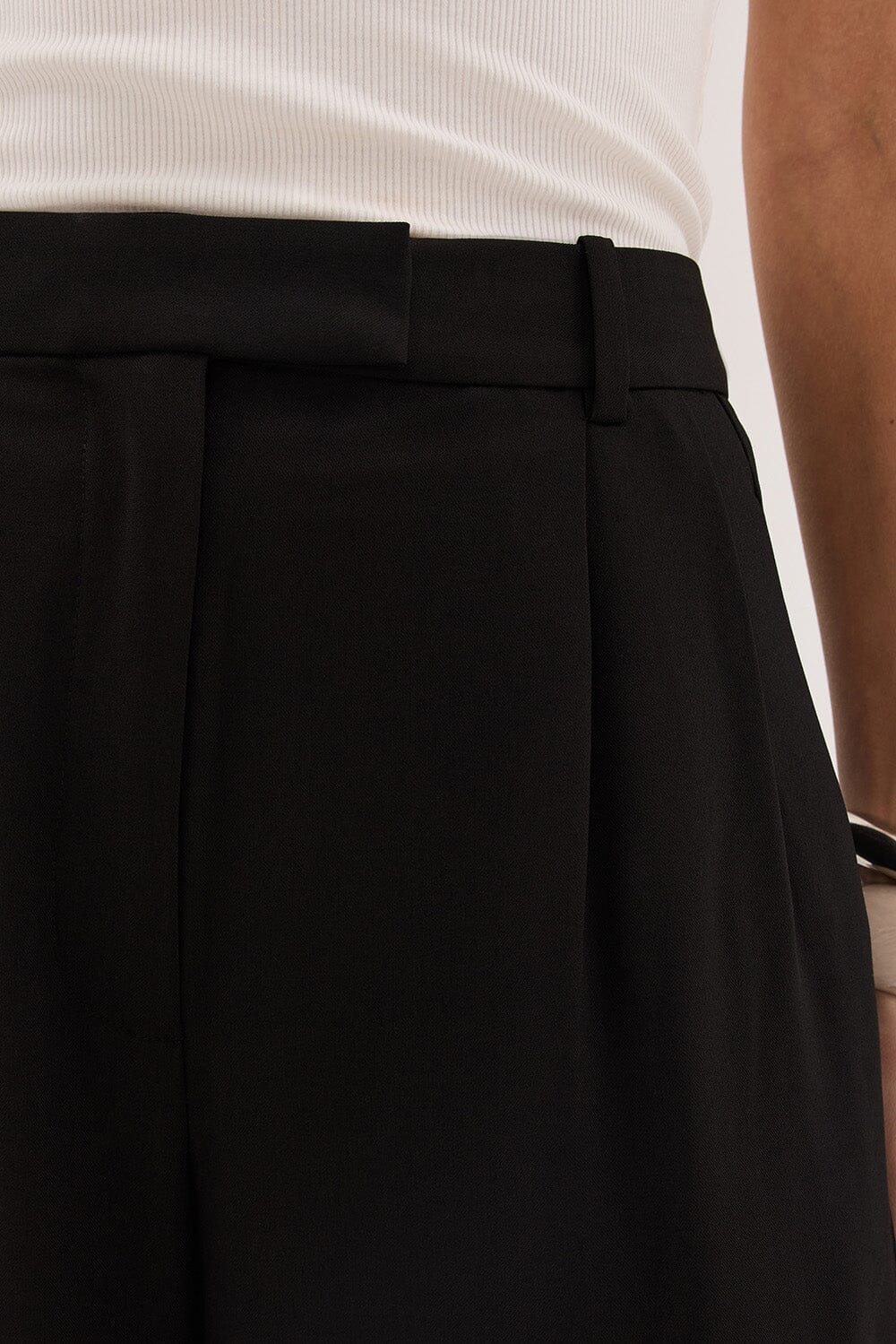 PARKER BLACK TAILORED WIDE LEG PANT - Image 4