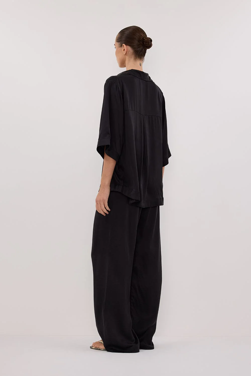 PERCY BLACK SILK PANT - Image 3