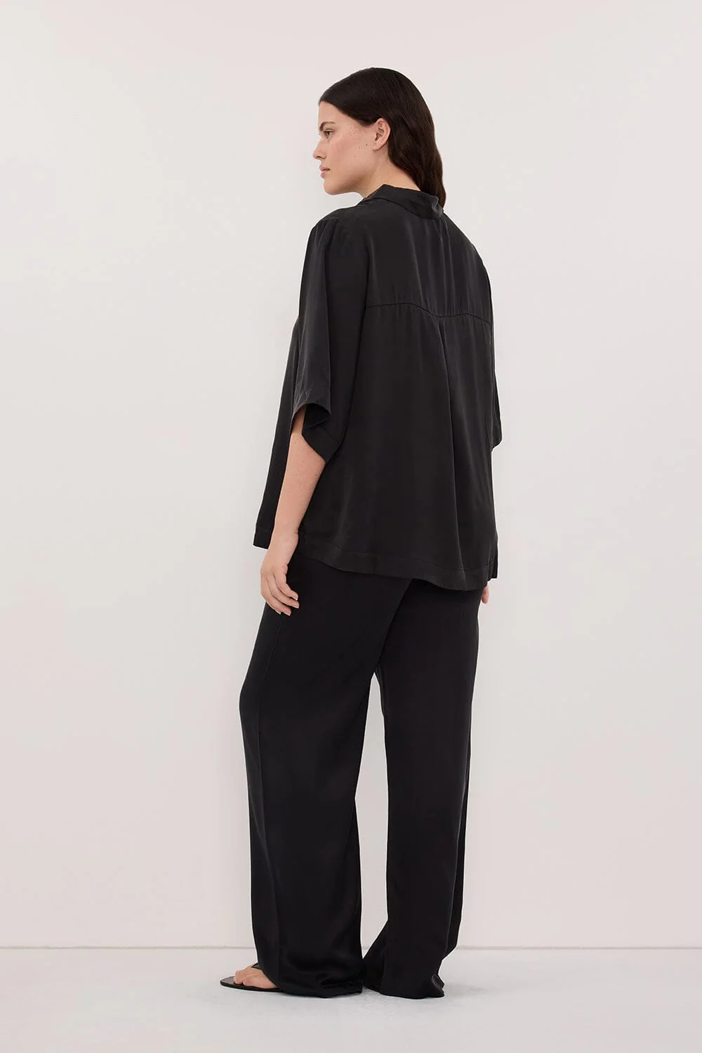 PERCY BLACK SILK SHIRT - Image 7