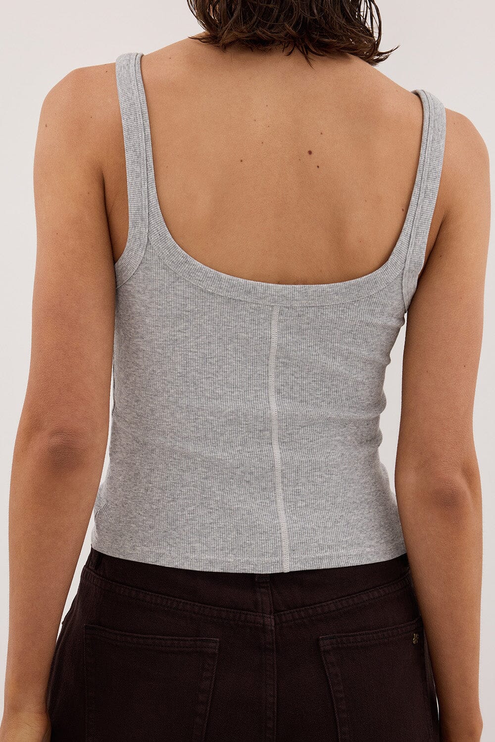 PHOEBE SILVER MARLE SCOOP NECK TANK TOP - Image 6