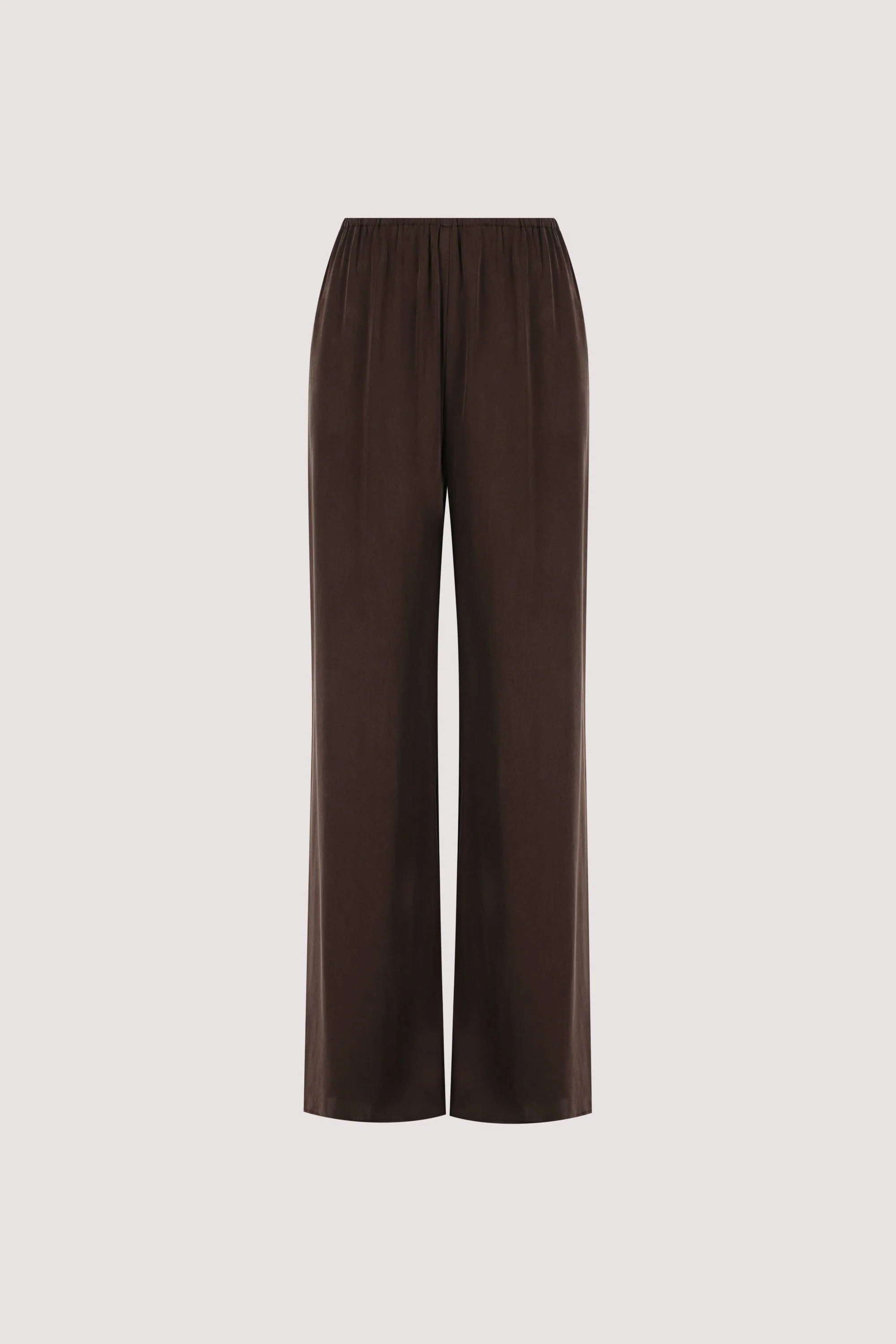 PIPPA BITTER CHOC SILK PANT - Image 6