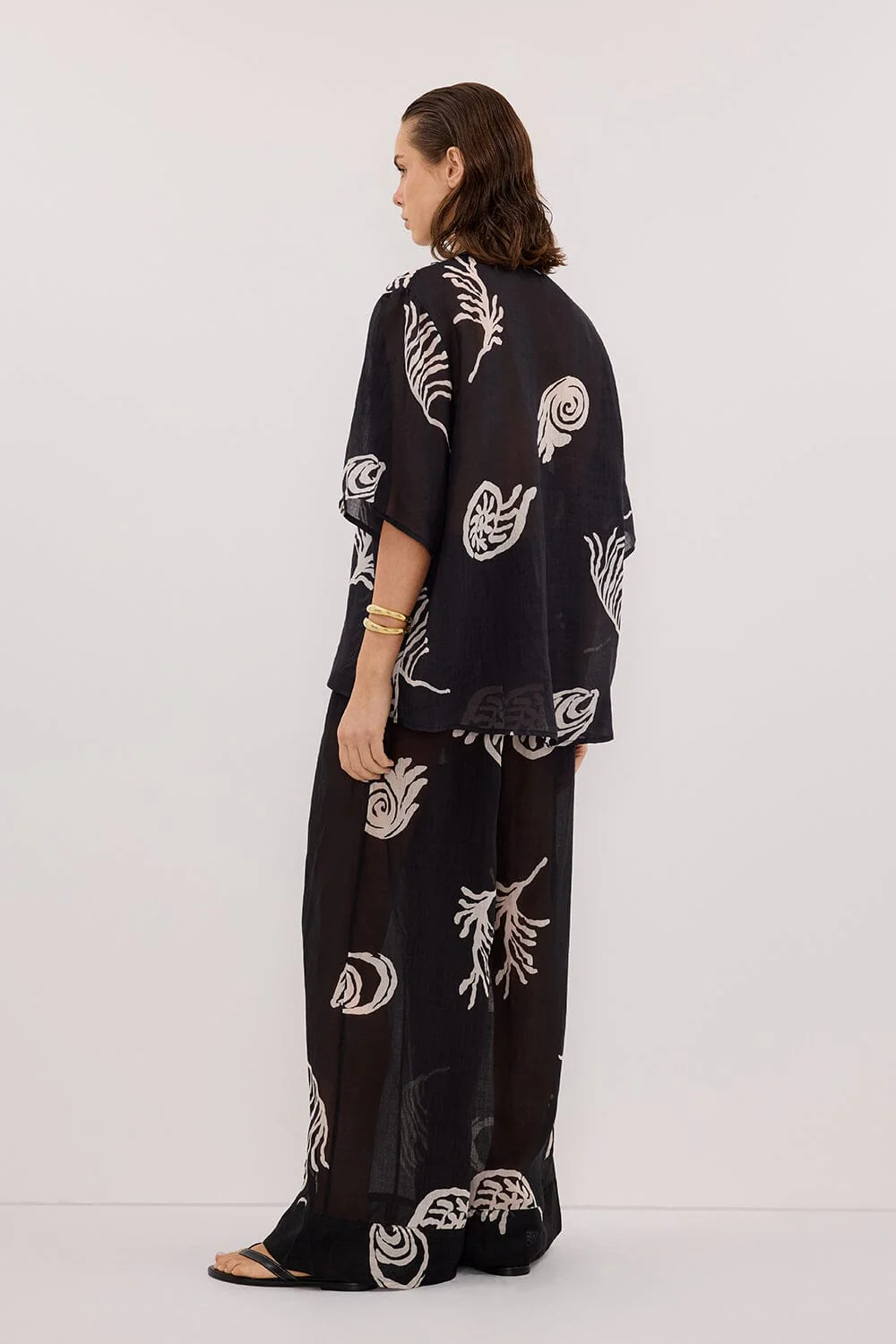 POSITANO BLACK RAMIE PANT - Image 4