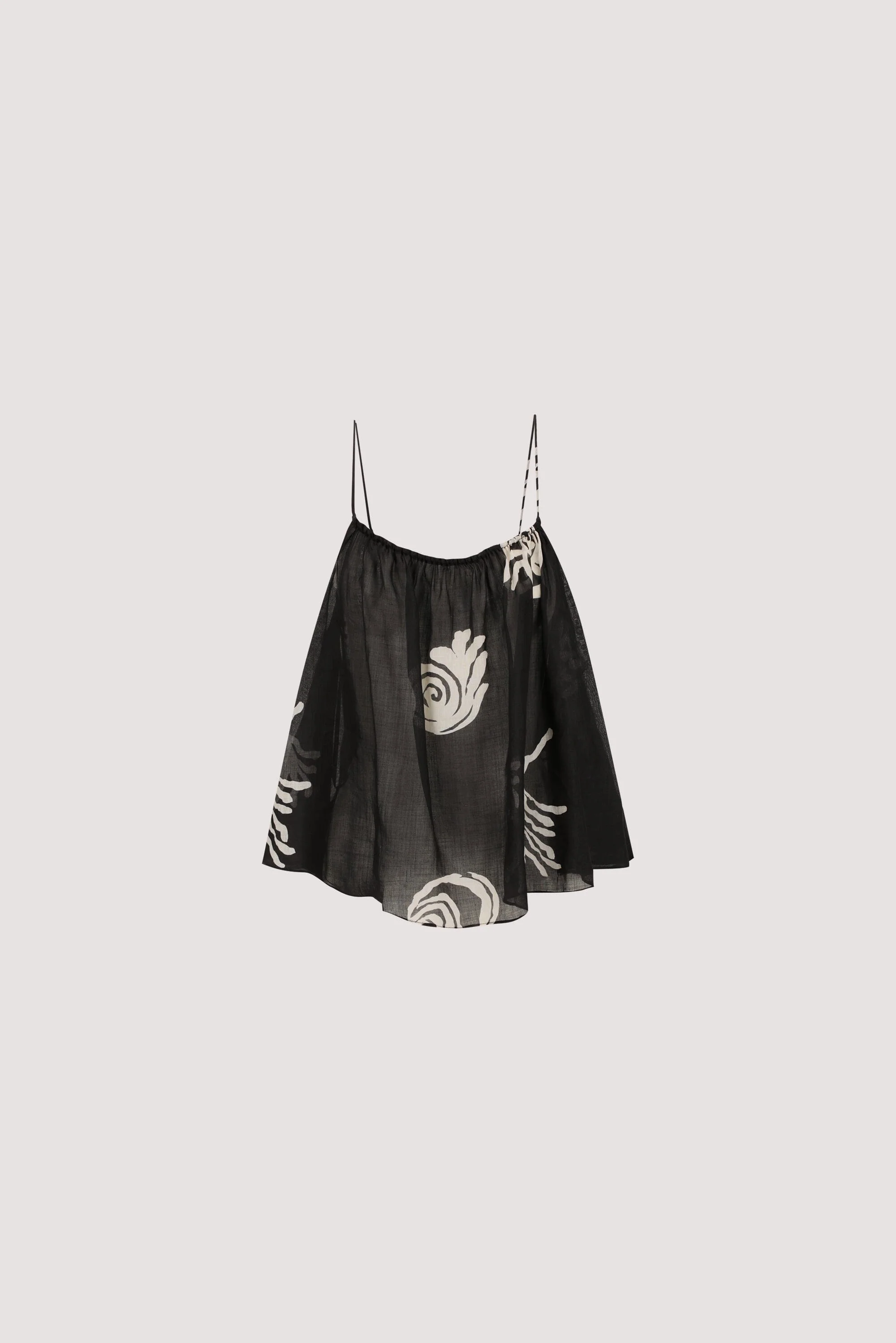 POSITANO BLACK SLEEVELESS RAMIE TOP - Image 7