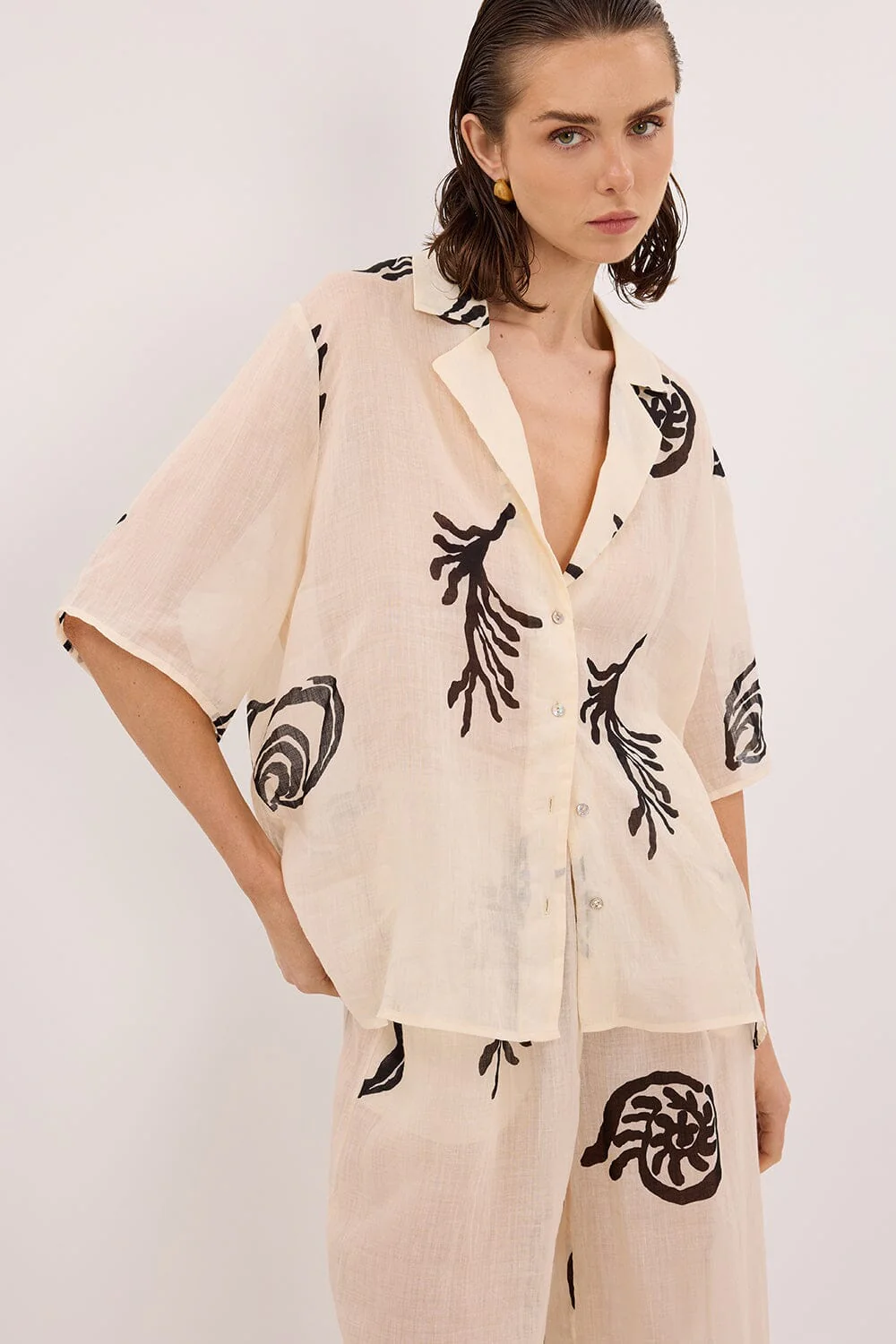POSITANO SANDSTONE RAMIE SHIRT - Image 2