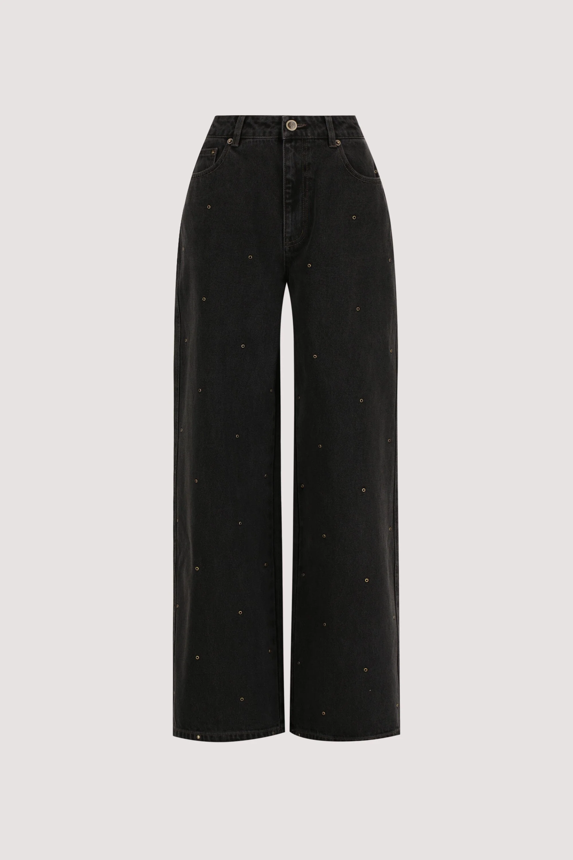 REAGAN 2.0 BLACK RINSE EYELET SLOUCHY JEAN - Image 6