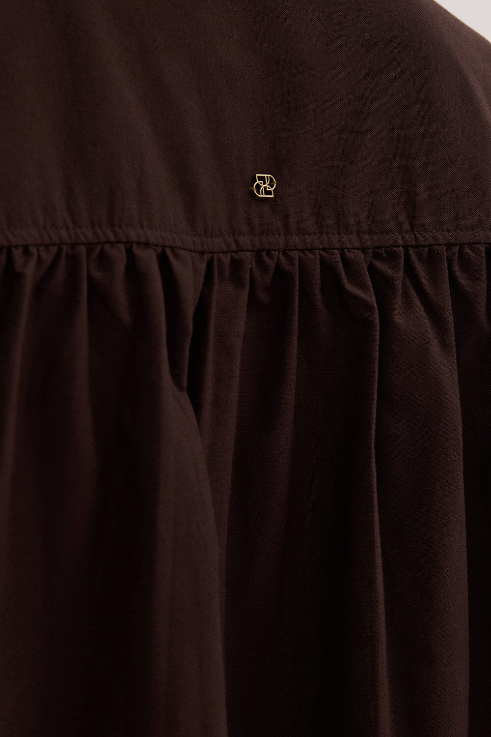 RHEA 2.0 BURNT CHOC OVERSIZED COTTON SHIRT - Image 6