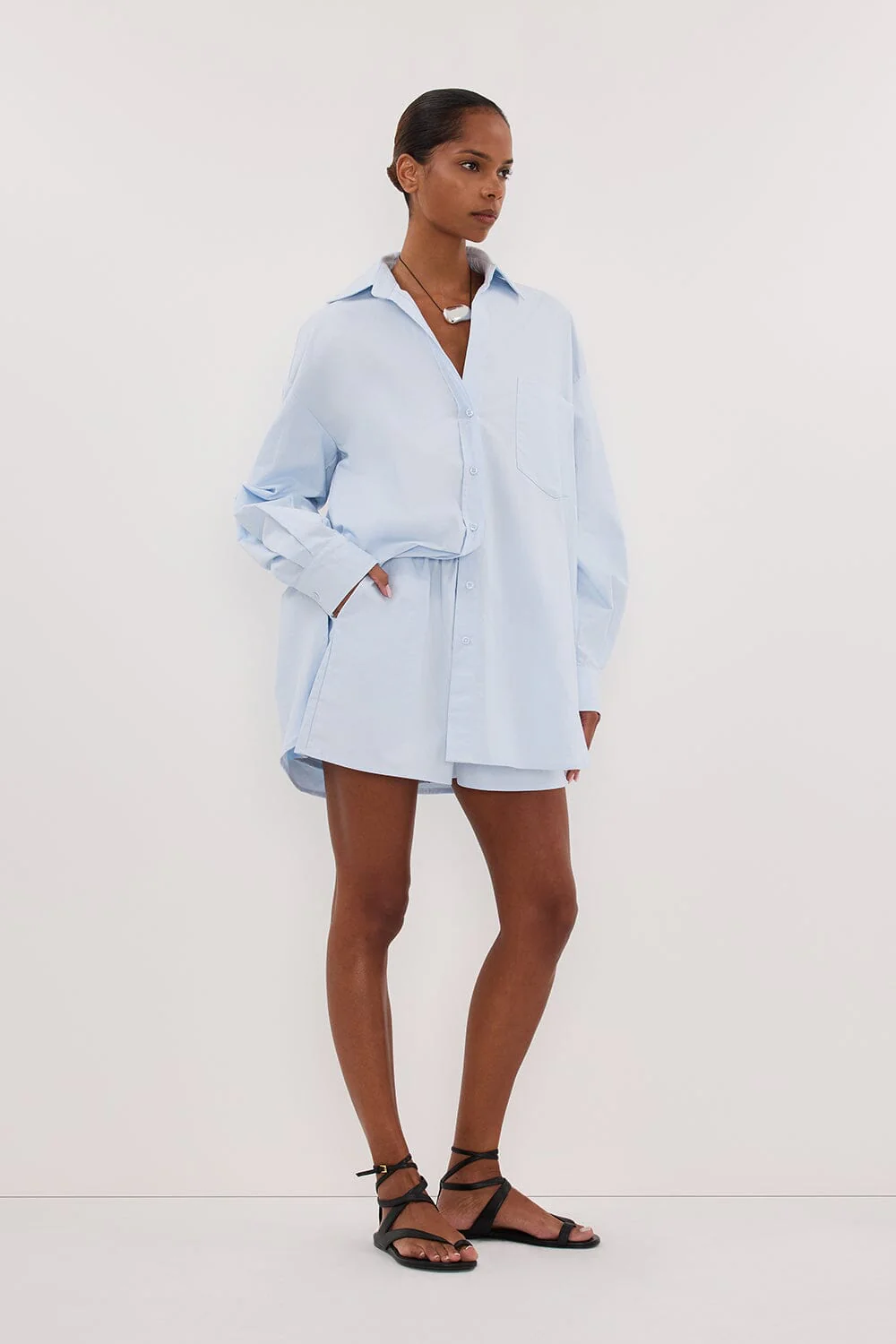 RHEA 2.0 ICE BLUE COTTON SHORT - Image 3