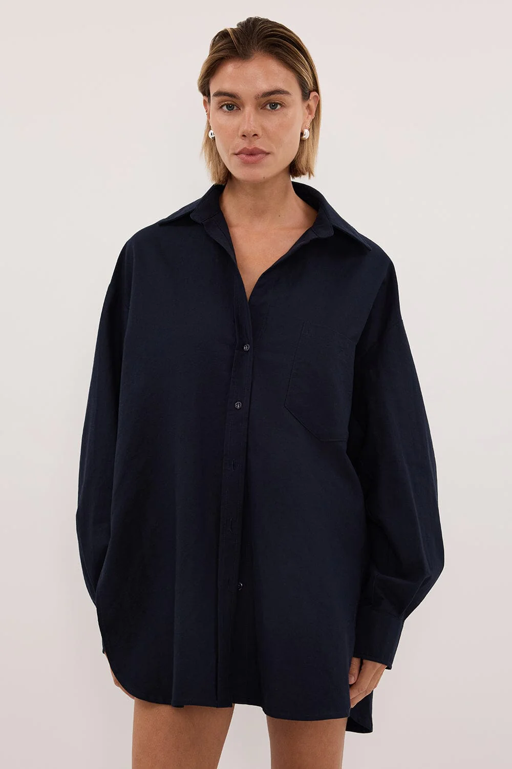 RHEA 2.0 INK OVERSIZED COTTON SHIRT - Image 2