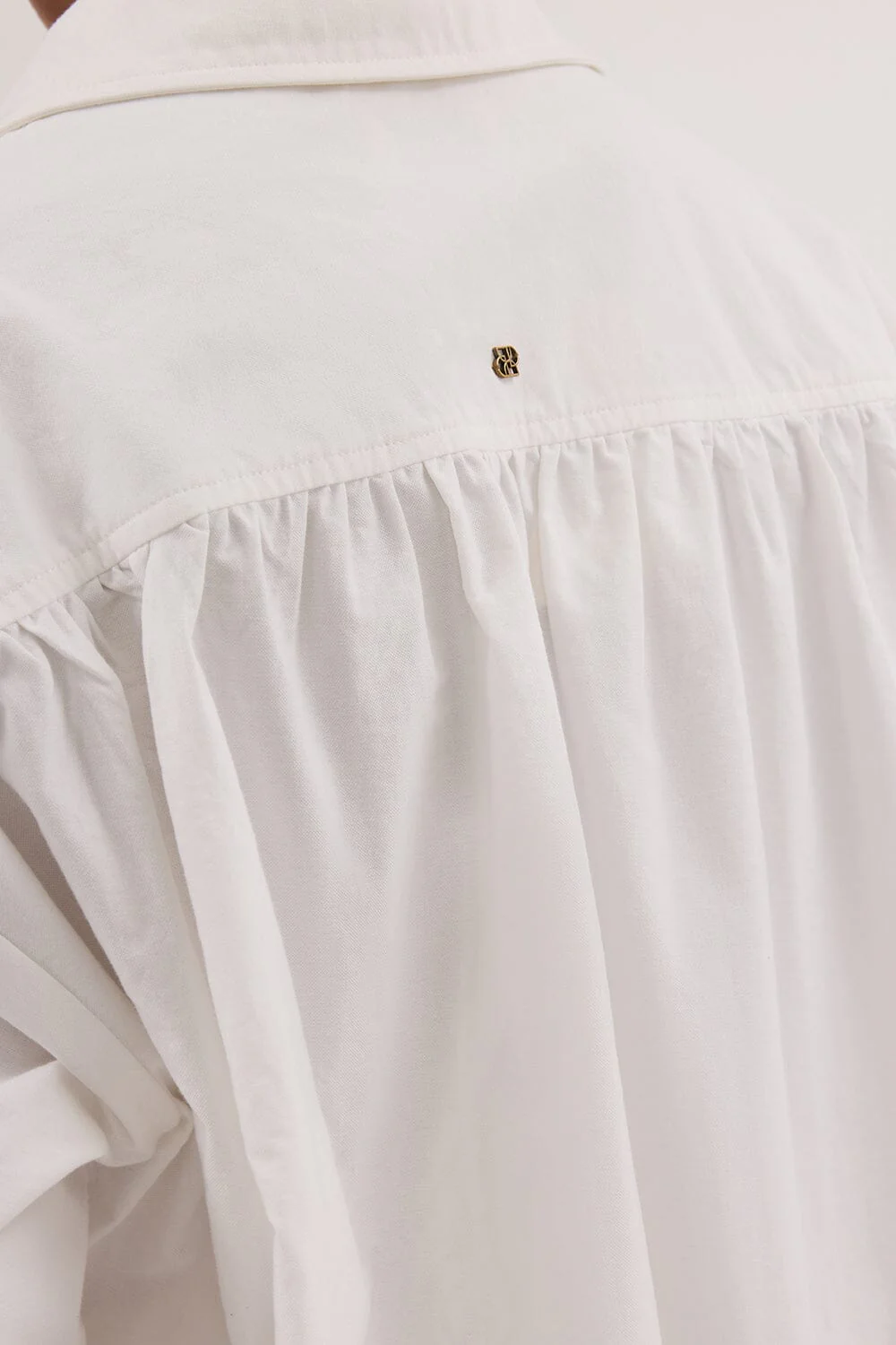 RHEA 2.0 WHITE OVERSIZED COTTON SHIRT - Image 7