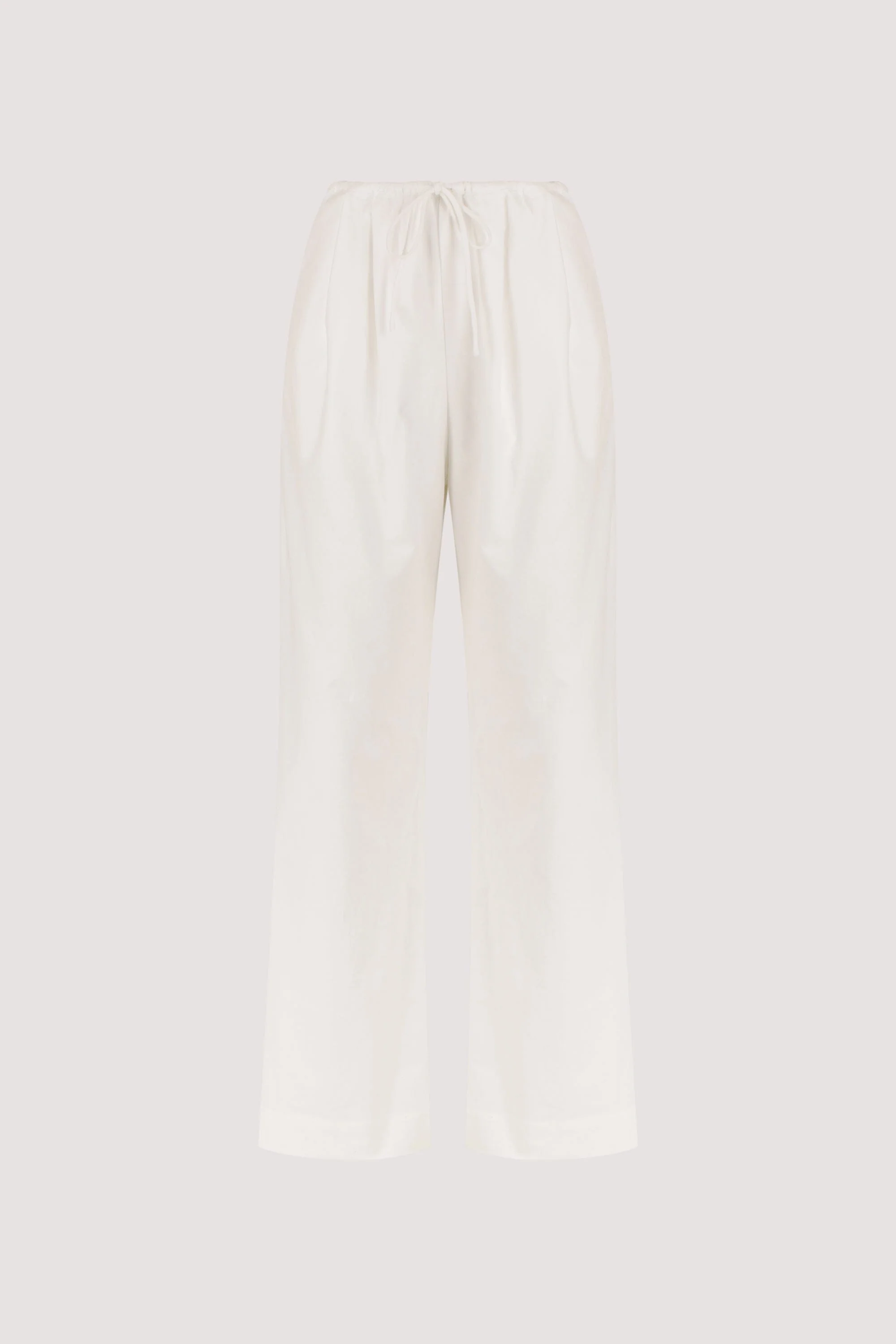 RHEA WHITE COTTON DRAWSTRING PANT - Image 6