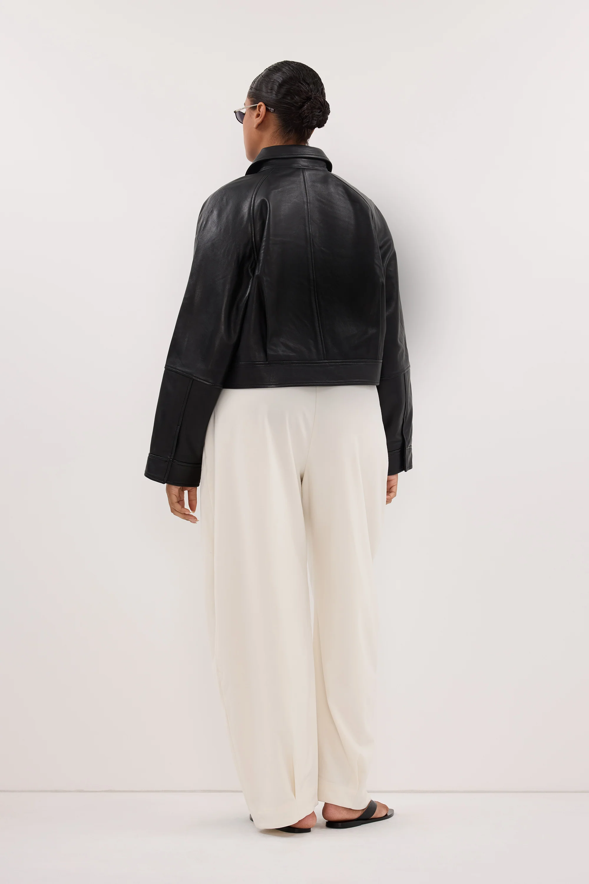 ROMY CREAM BARREL LEG TAILORED PANT - Image 6