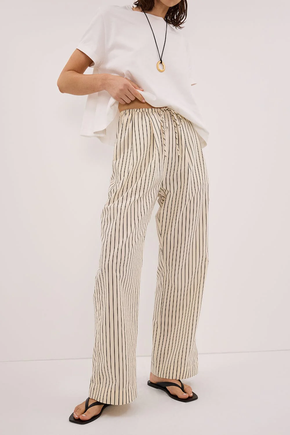 SABLE CREAM SILK BLEND PANT - Image 2