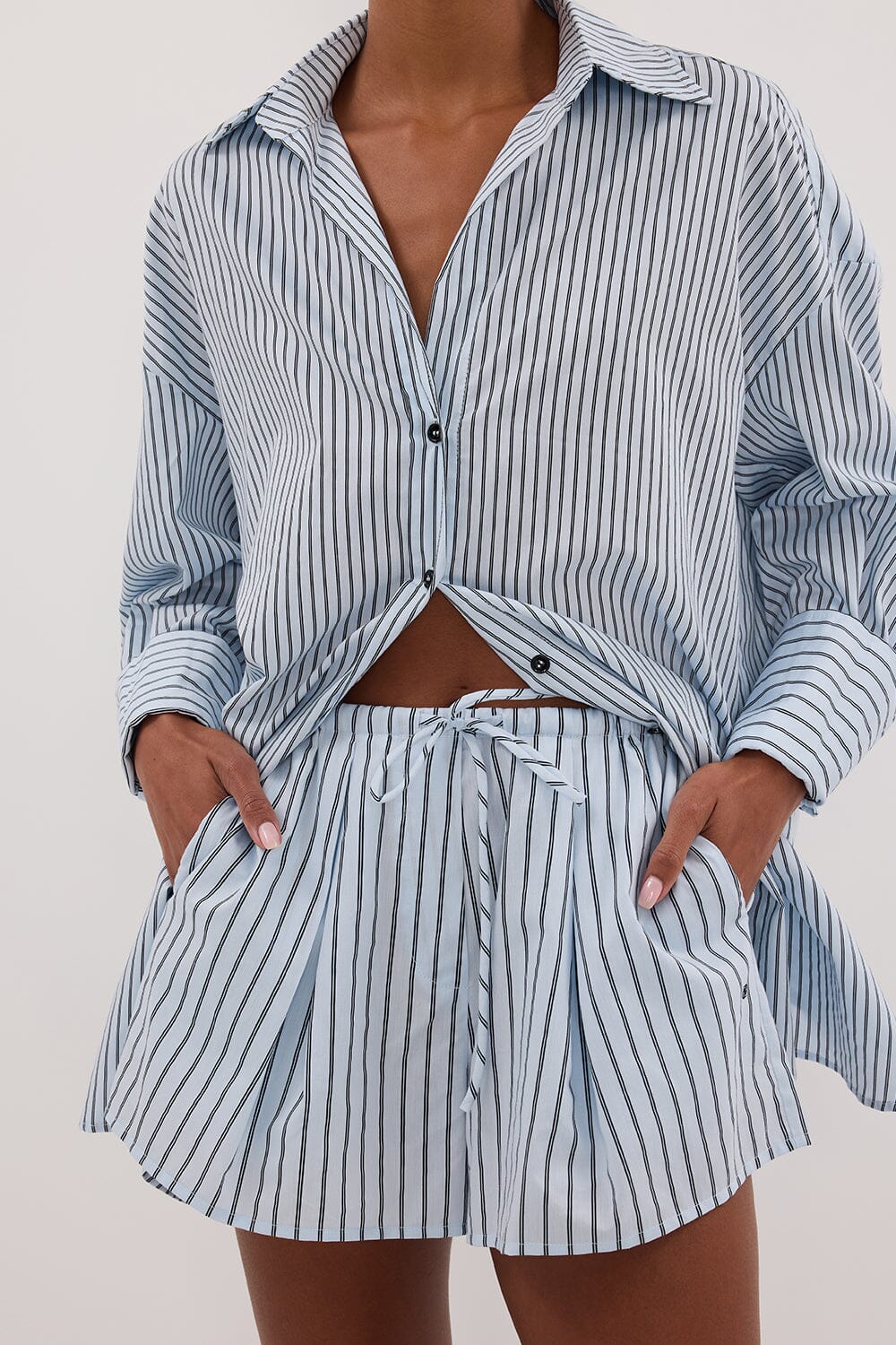 SABLE ICE BLUE SILK BLEND SHORT - Image 5