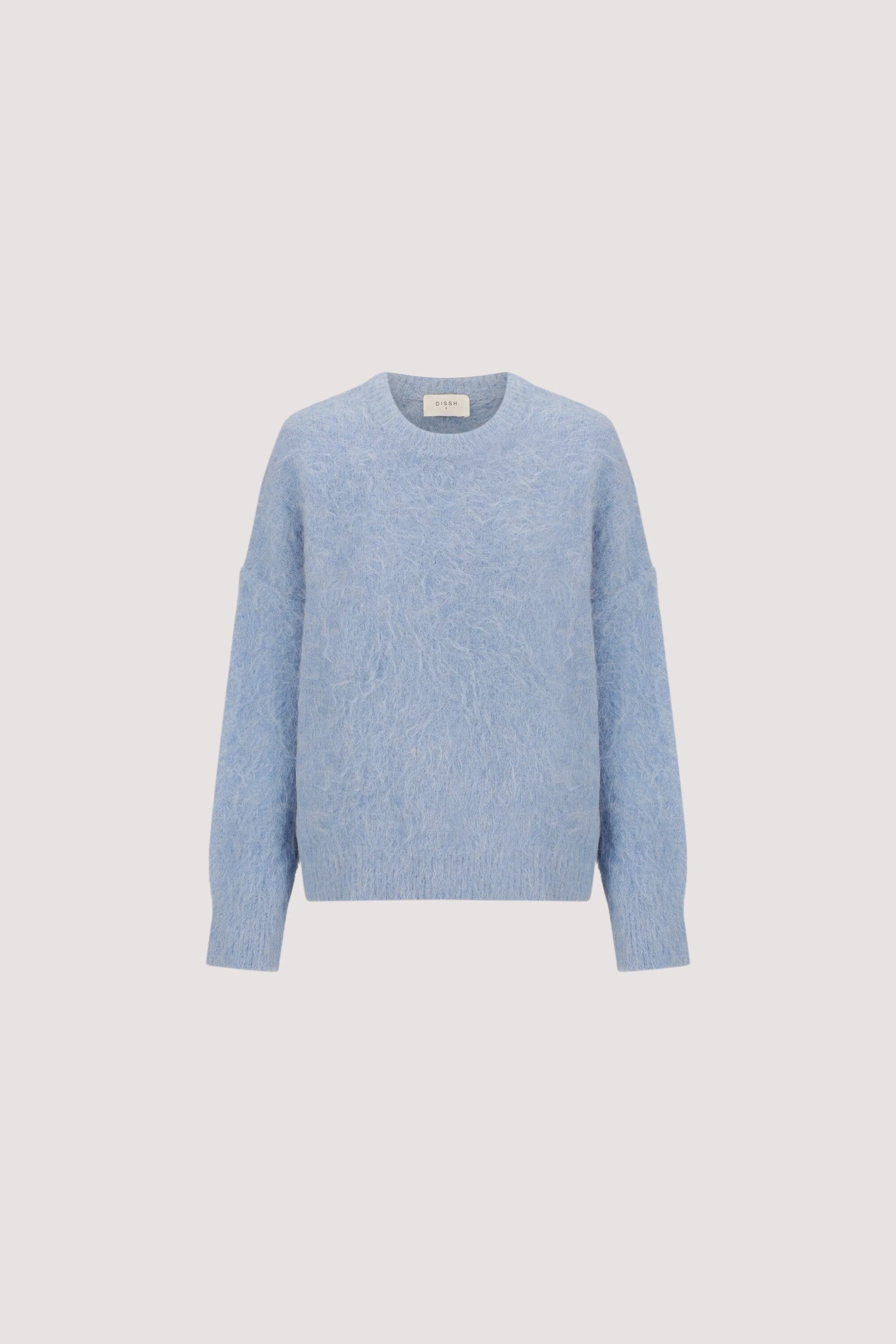 SALMA DUSTY BLUE CREW NECK KNIT JUMPER - Image 9