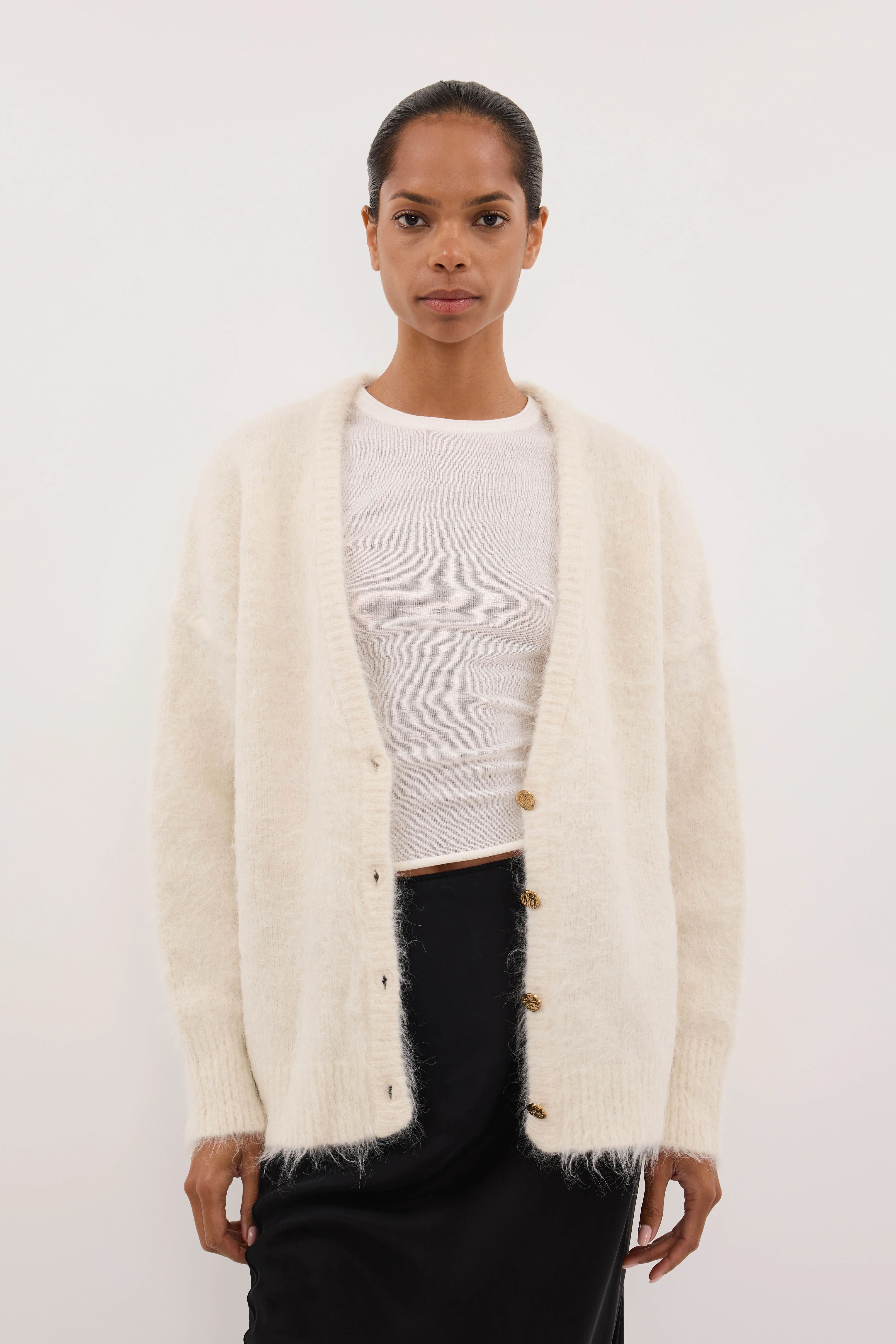 SALMA IVORY LONGLINE CARDIGAN - Image 2