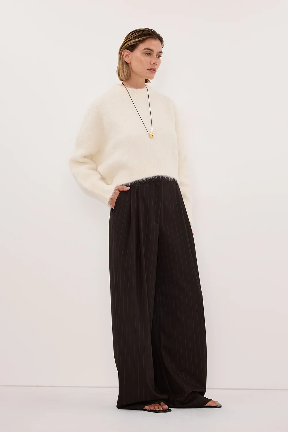 SALMA IVORY TUCK SLEEVE JUMPER - Image 3