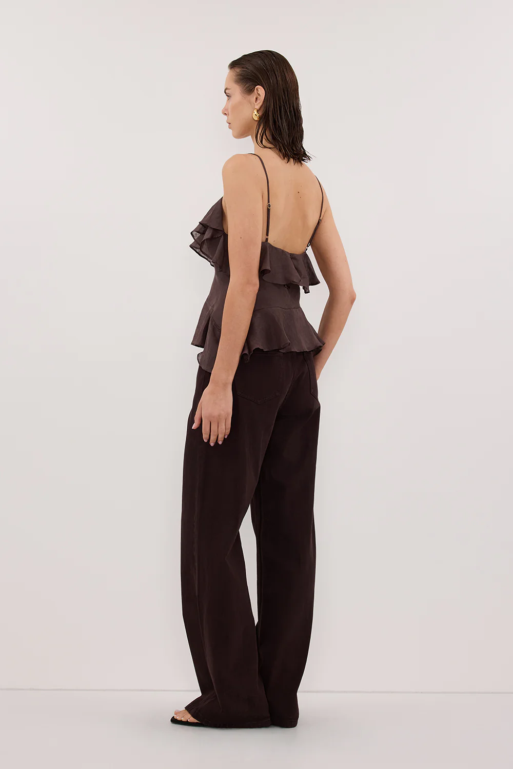SARA DARK CHOC RAMIE CAMI TOP - Image 4