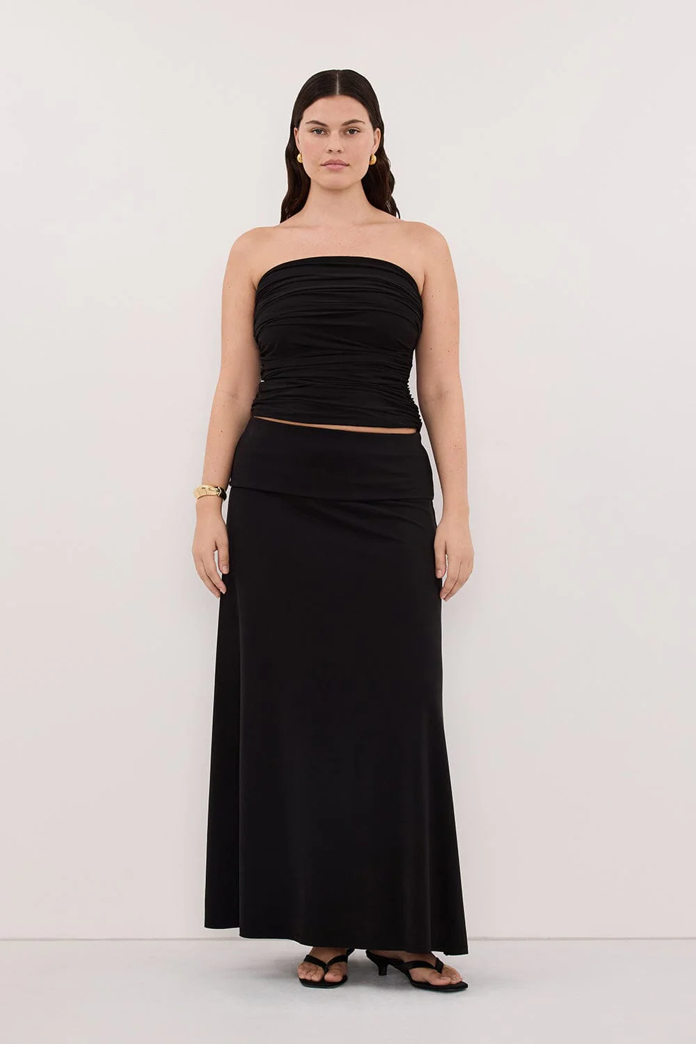 SHARI BLACK STRAPLESS BANDEAU TOP - Image 6