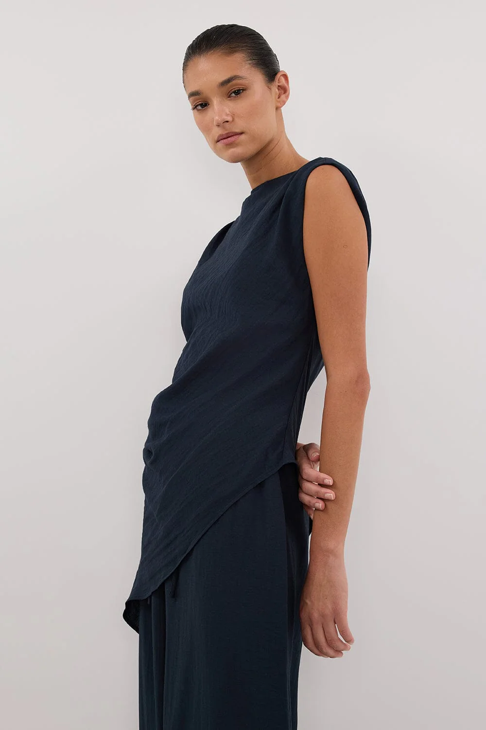 SHYLA SLATE ASYM TOP - Image 2