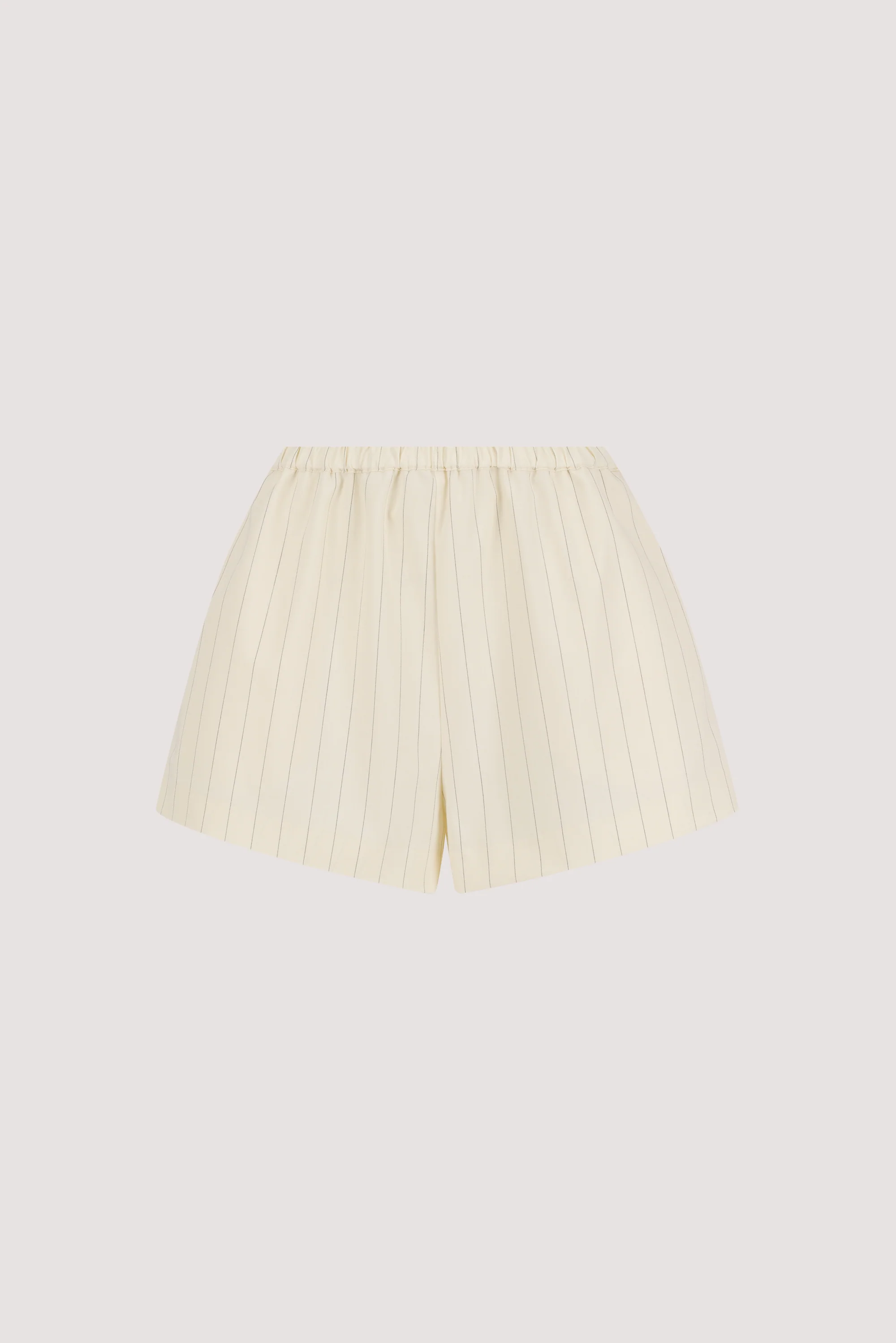 SIAN CREAM PINSTRIPE ELASTIC SHORT - Image 8
