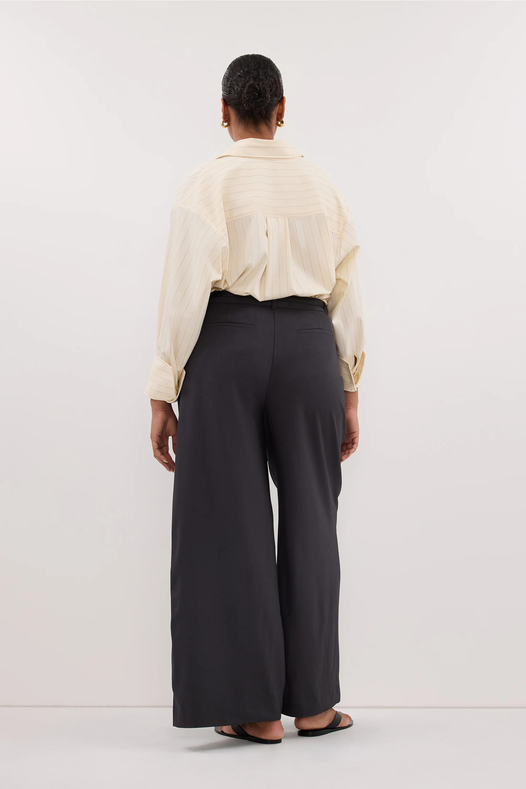 SIAN CREAM PINSTRIPE LONG SLEEVE SHIRT - Image 7