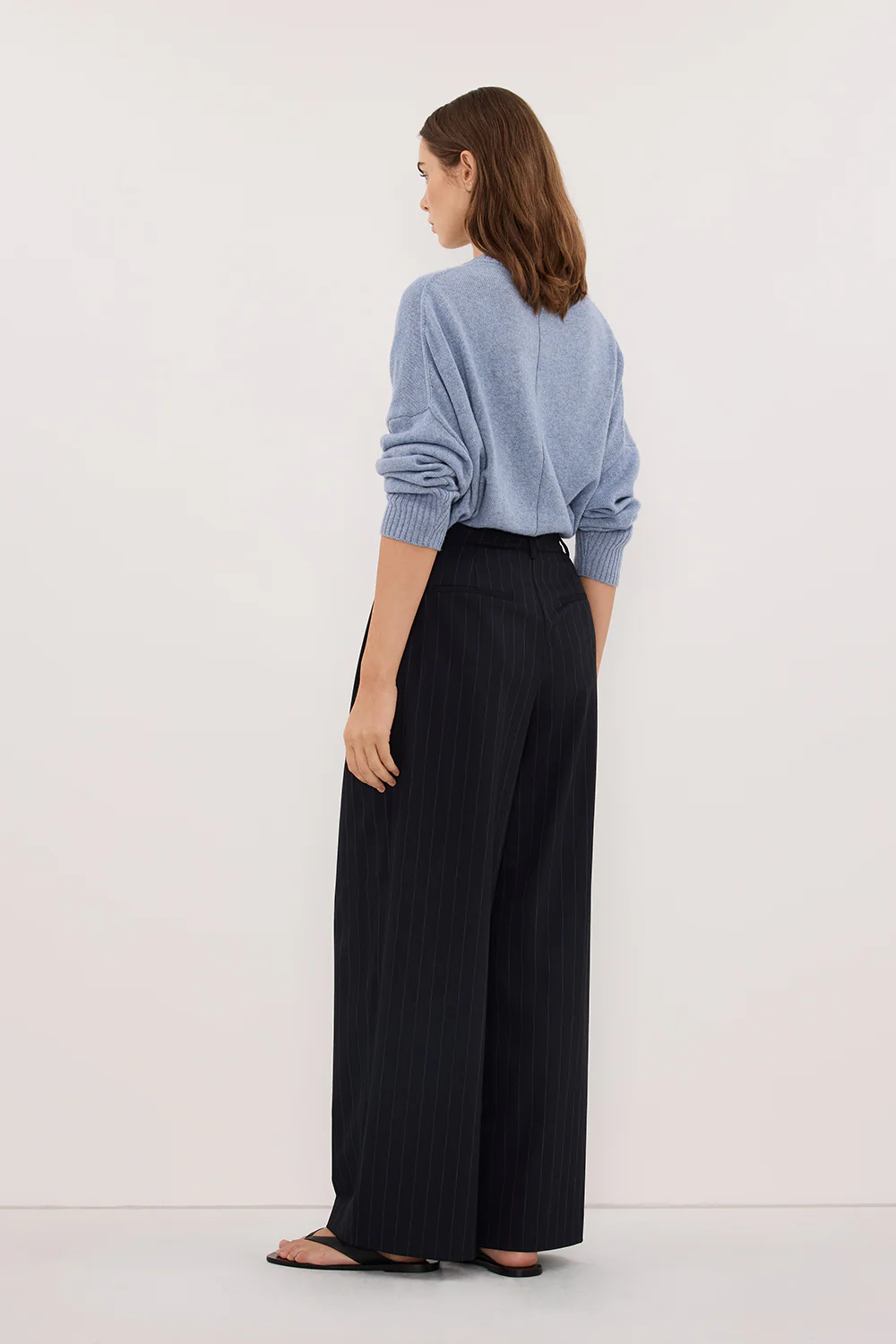 SIAN INK STRIPE TAILORED WIDE PANT - Image 4
