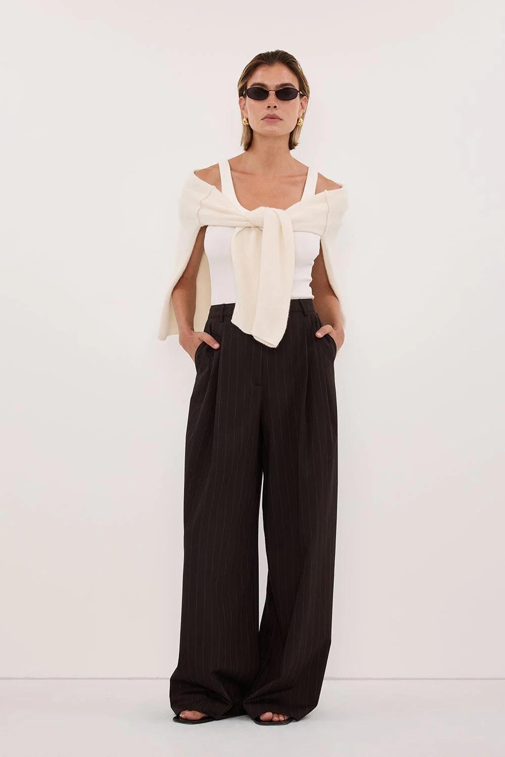 SIAN PEAT CHOC TAILORED WIDE PANT - Image 2