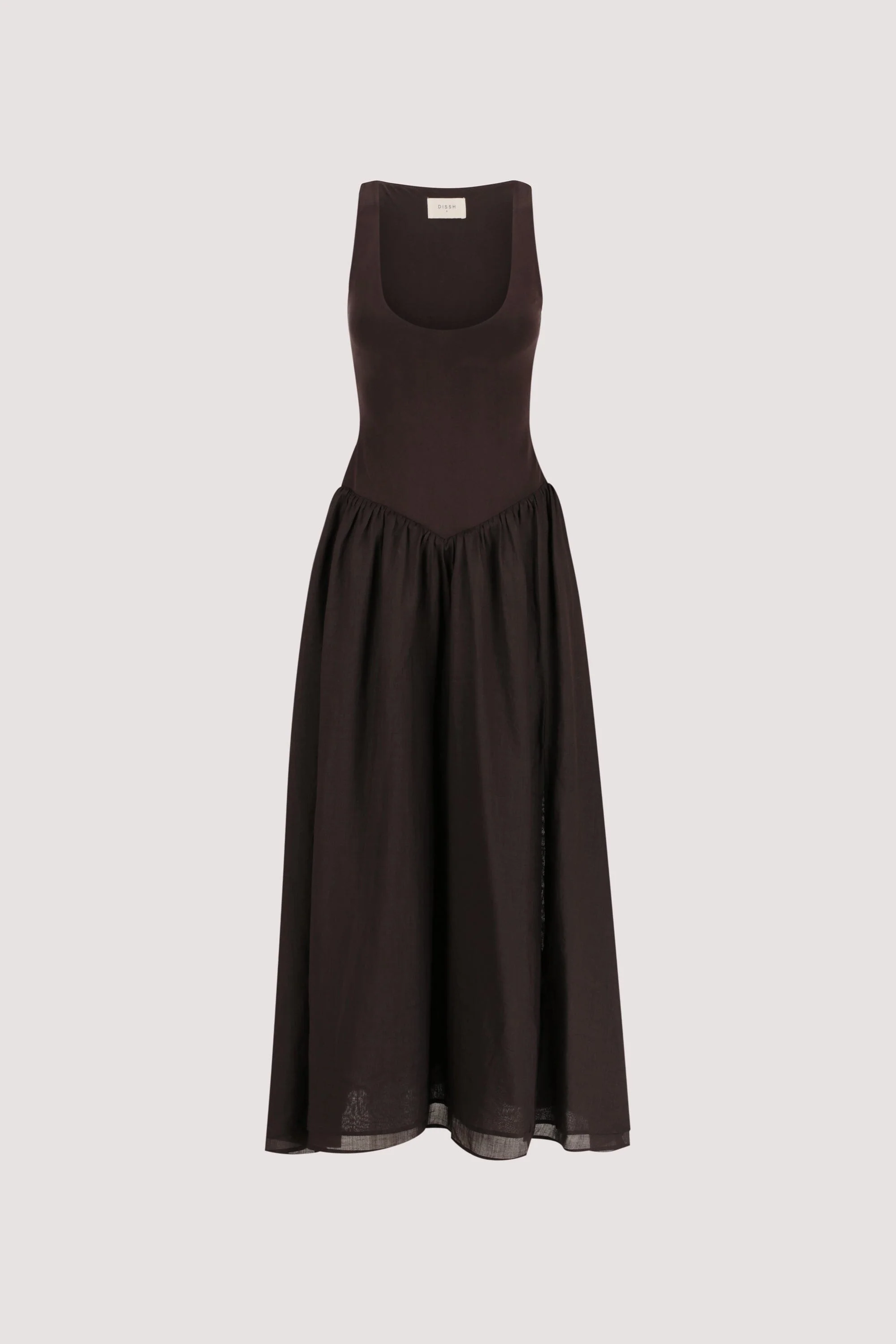 SKYLER BURNT CHOC HYBRID MIDI DRESS - Image 7