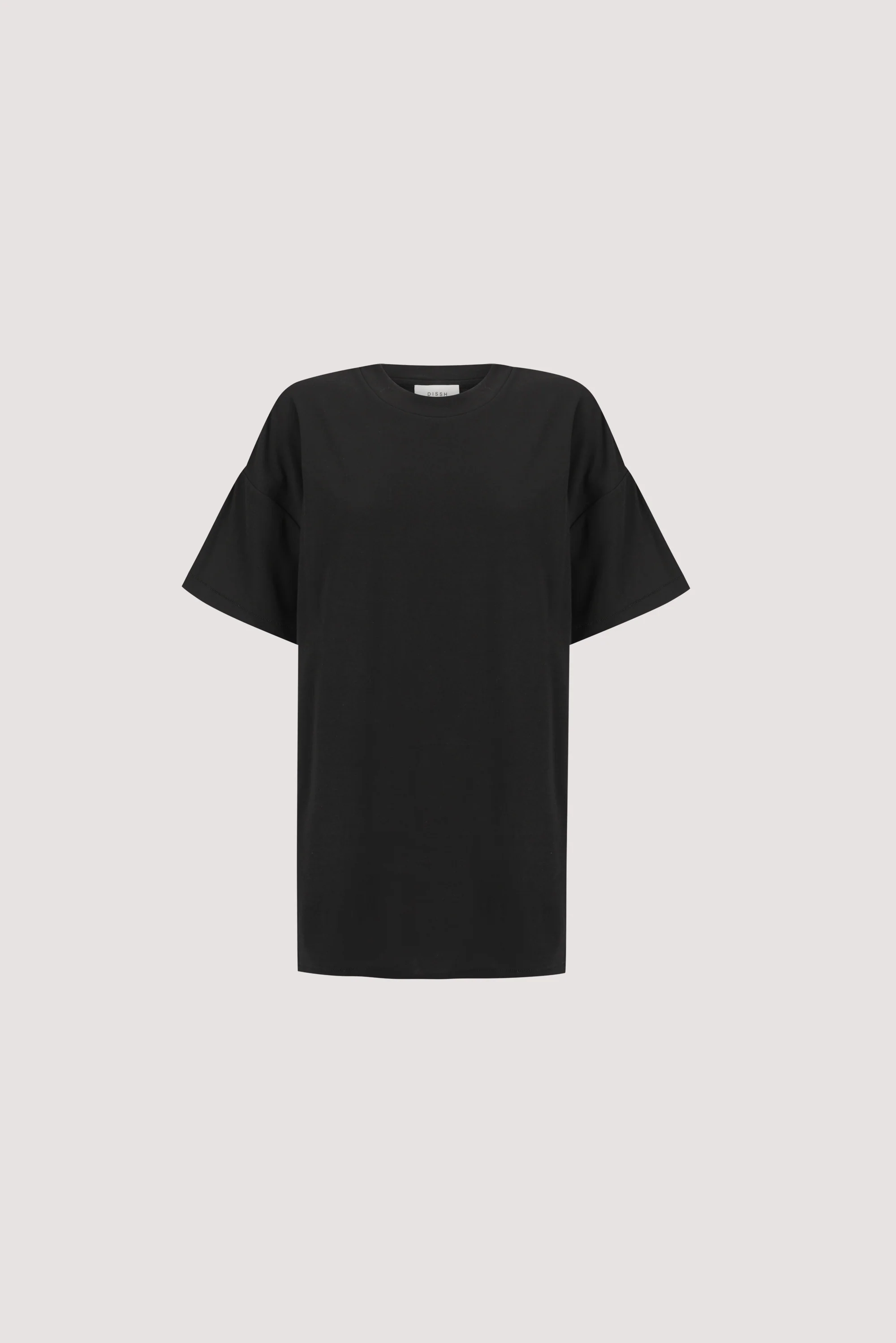 SLOANE BLACK COTTON LONGLINE TEE - Image 6