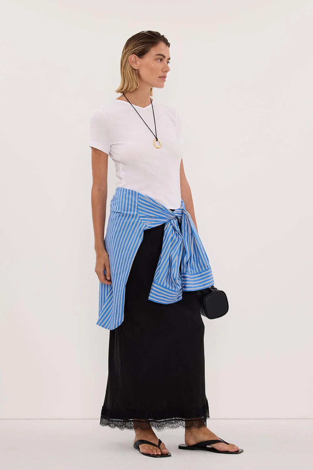 SLOANE WHITE KNIT BABY TEE - Image 3