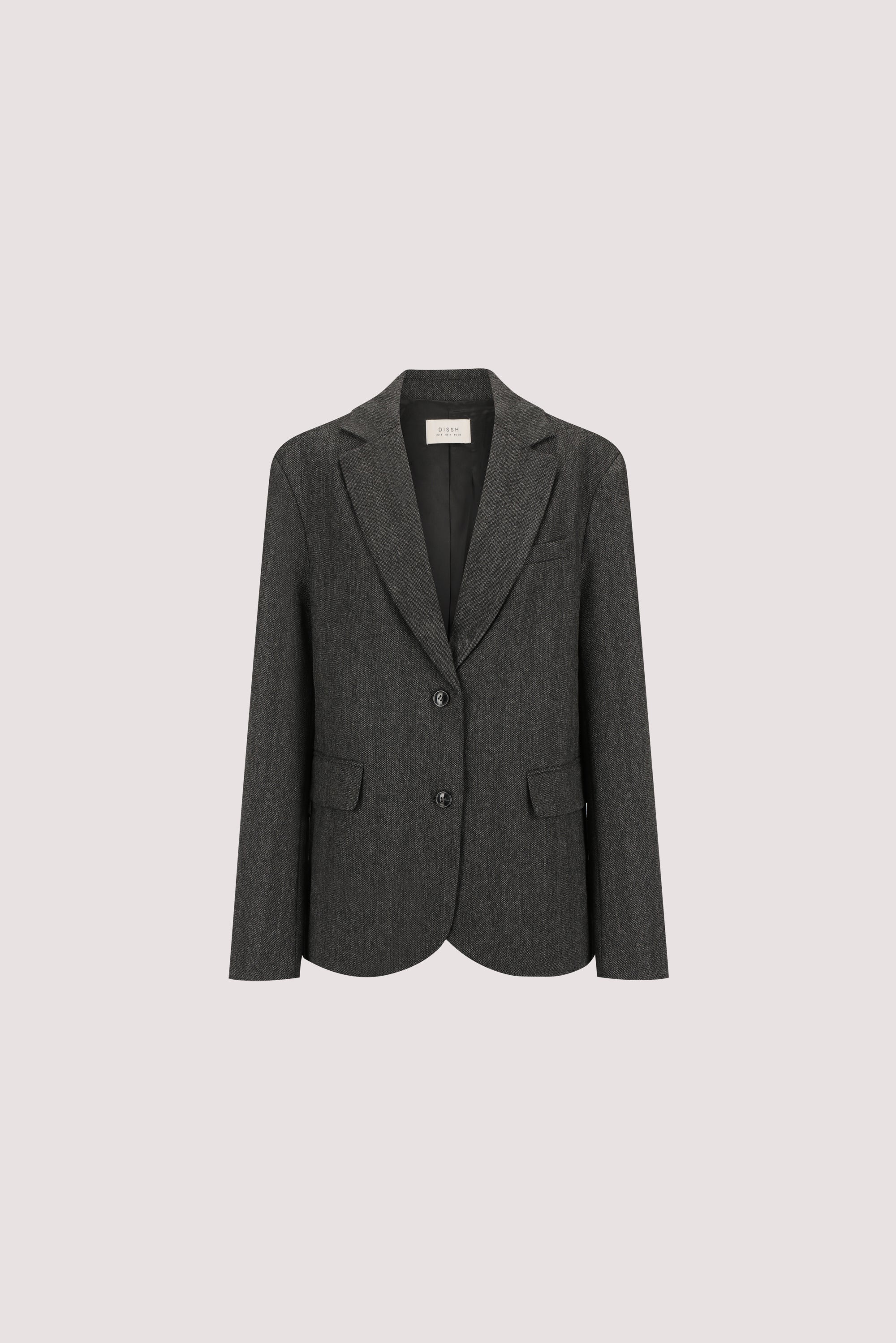 SOFIA DARK GREY OVERSIZED TEXTURED BLAZER - Image 7
