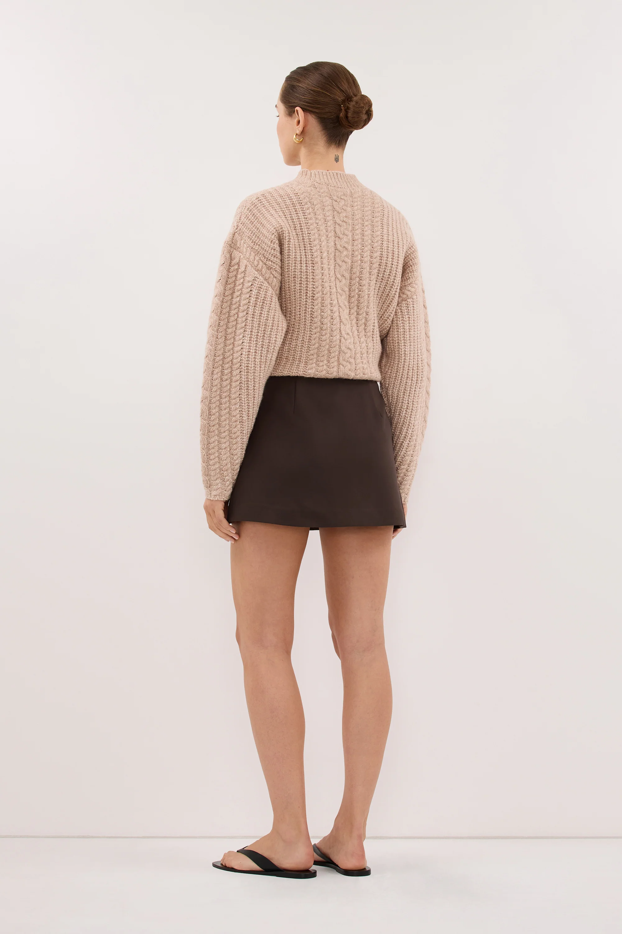 SOHO BITTER CHOC TAILORED SKORT - Image 3