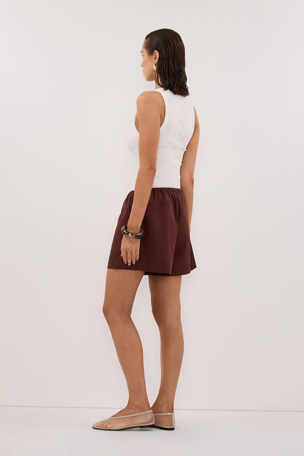 SOMMER CINNAMON POPLIN SHORT - Image 8