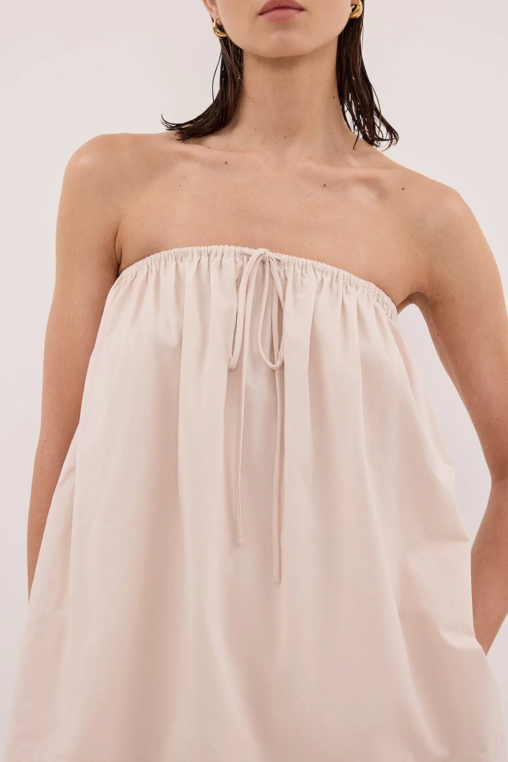 SOMMER POWDER STRAPLESS POPLIN TOP - Image 6