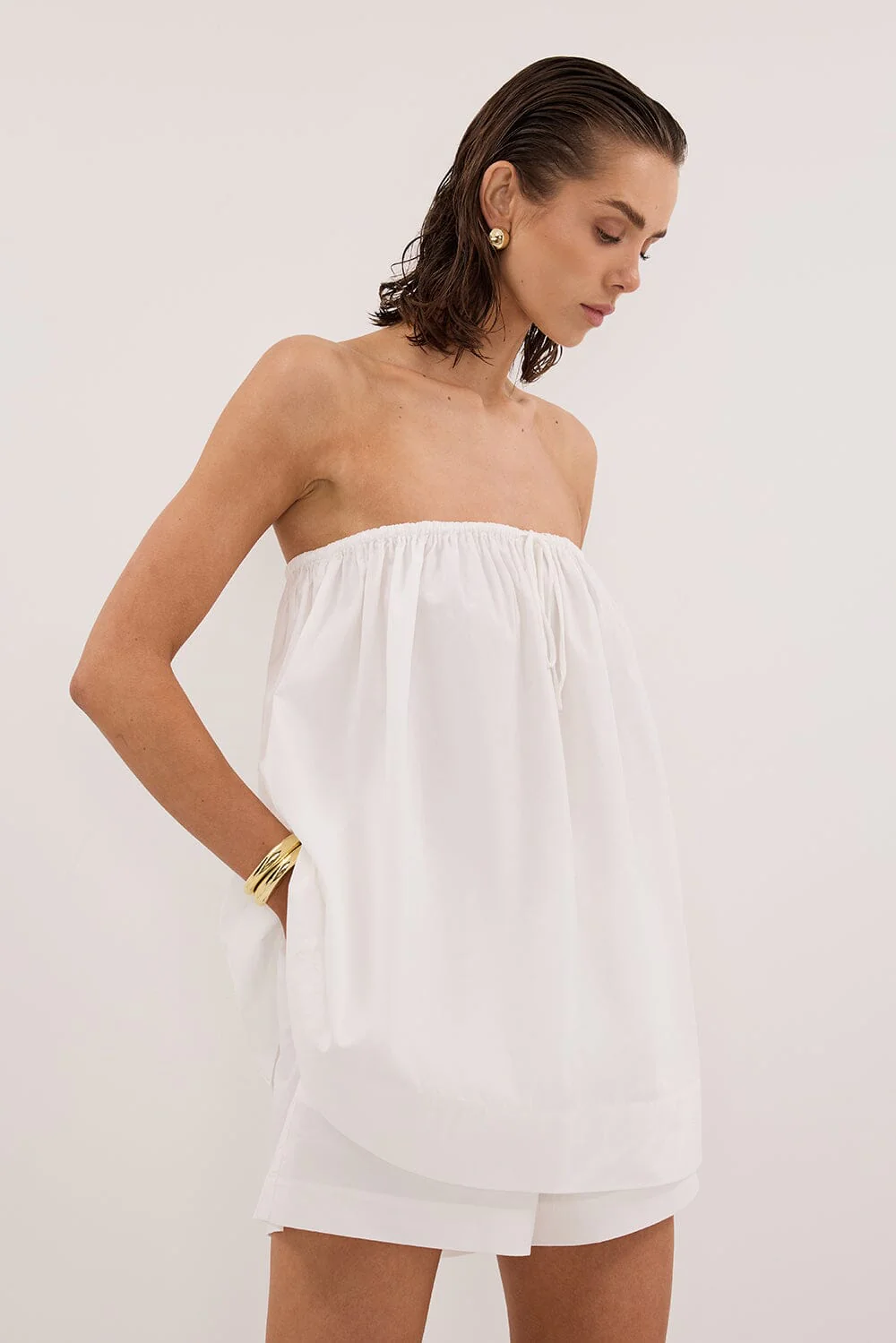 SOMMER WHITE POPLIN SHORT - Image 3