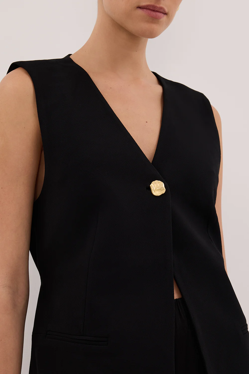 SONNY BLACK TAILORED VEST - Image 7