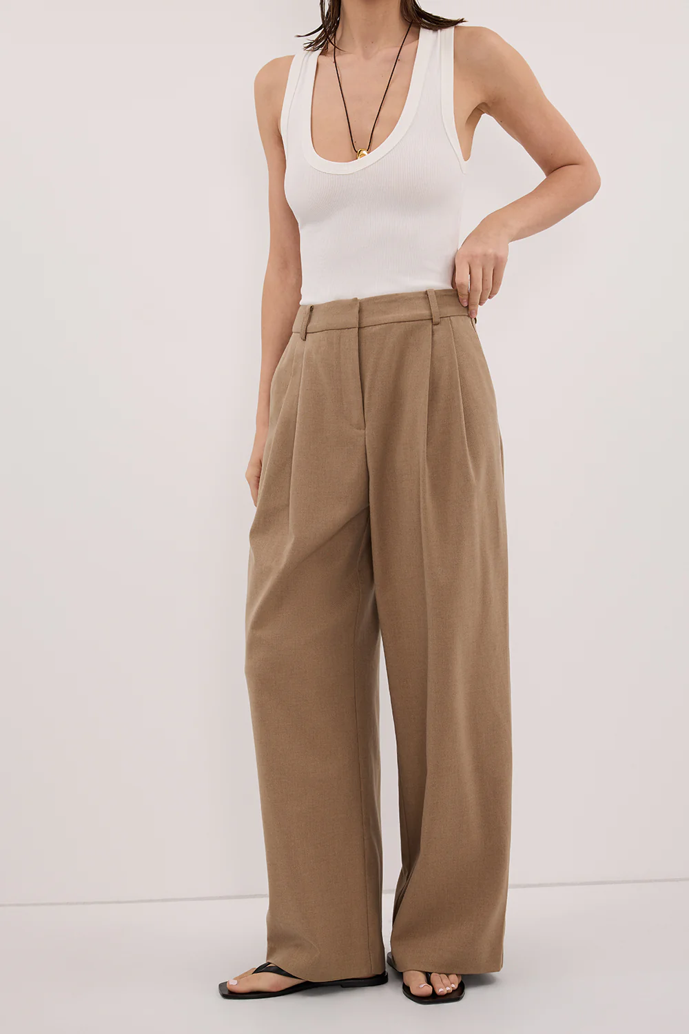 SORAYA TAN MARLE RELAXED TAILORED PANT - Image 2