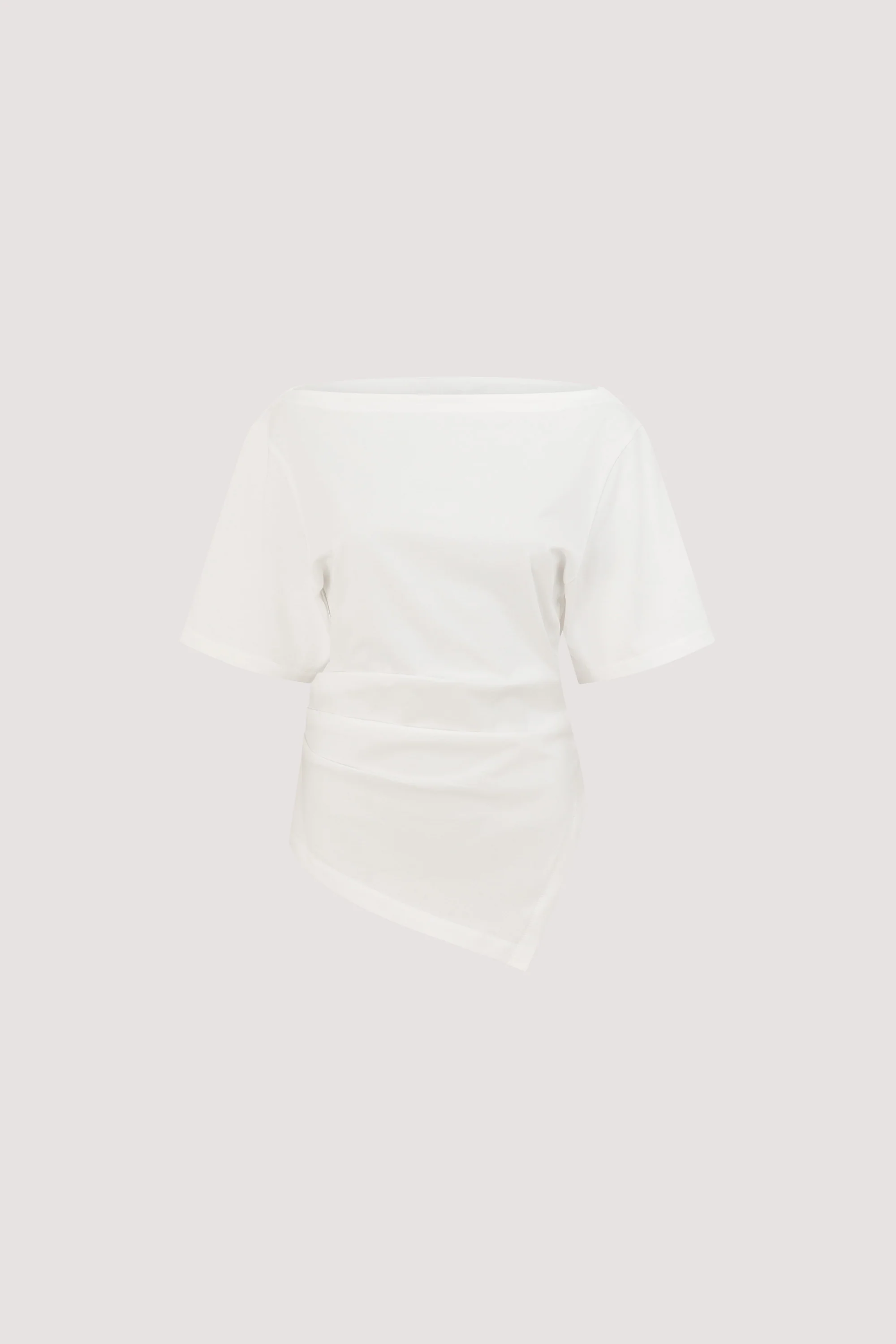 SWANN WHITE ASYM BOAT NECK TEE - Image 8