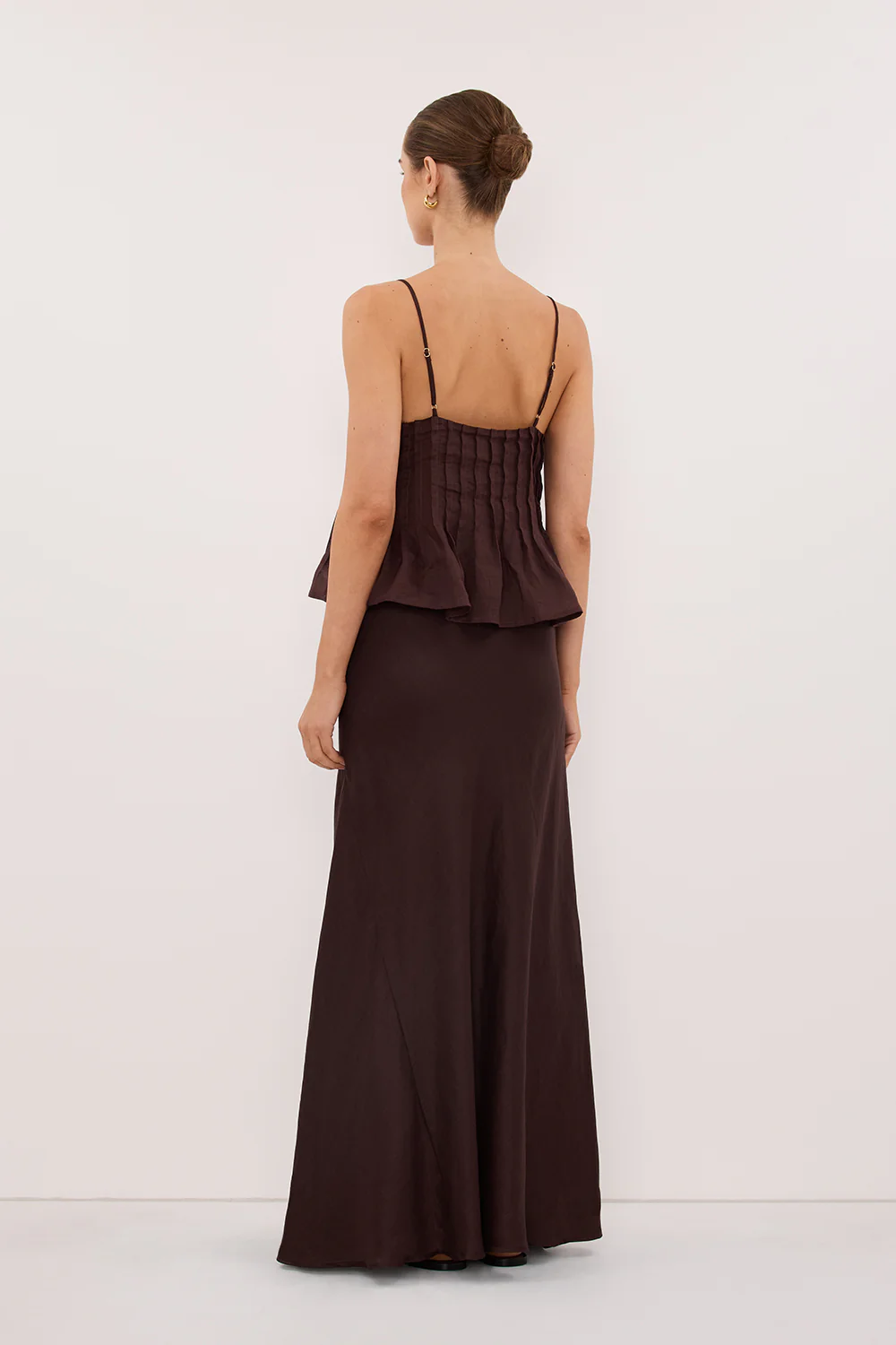 TAHLIA BURNT CHOC RAMIE TOP - Image 4
