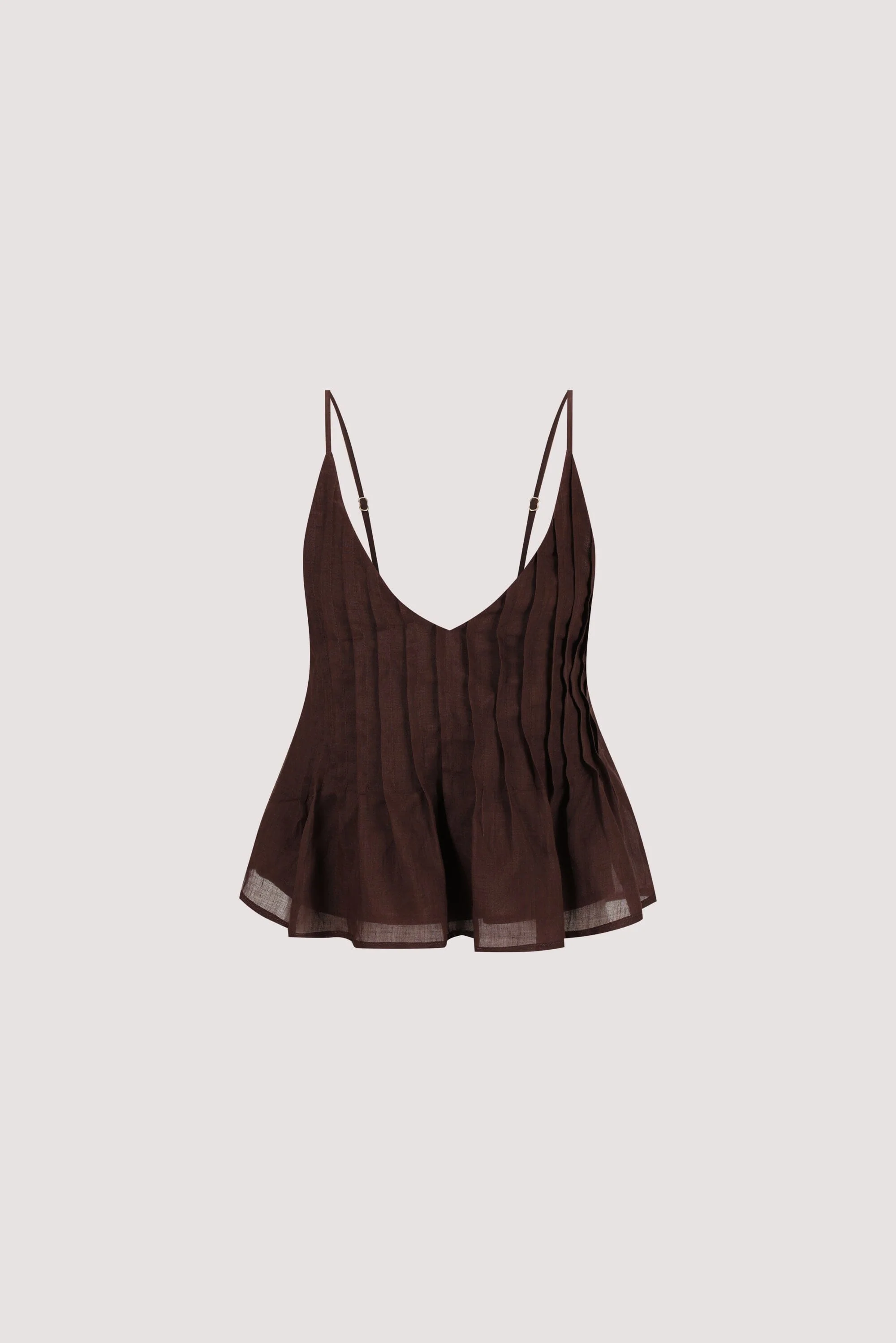 TAHLIA BURNT CHOC RAMIE TOP - Image 8