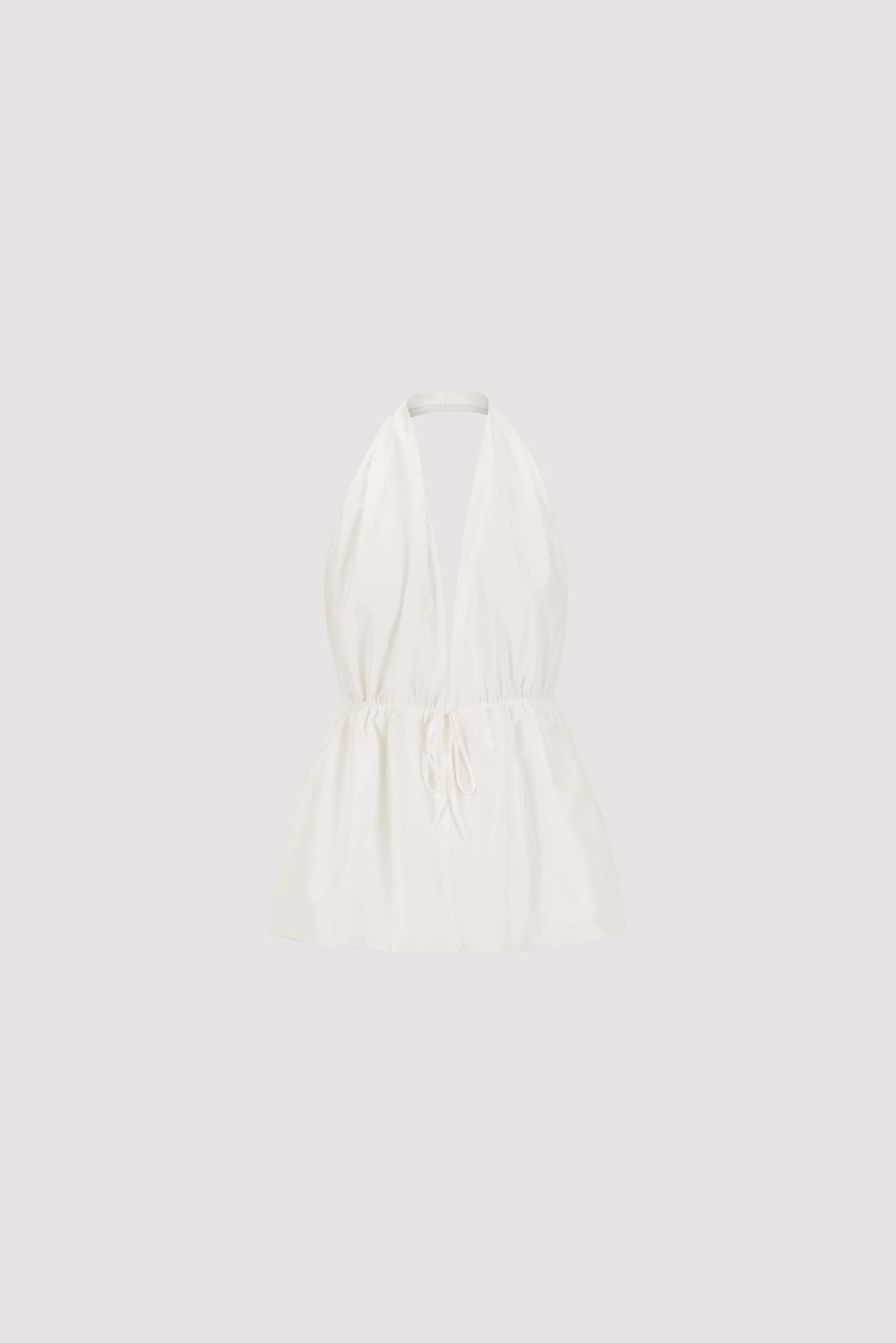 TAMMY WHITE SLEEVELESS COTTON HALTER TOP - Image 6