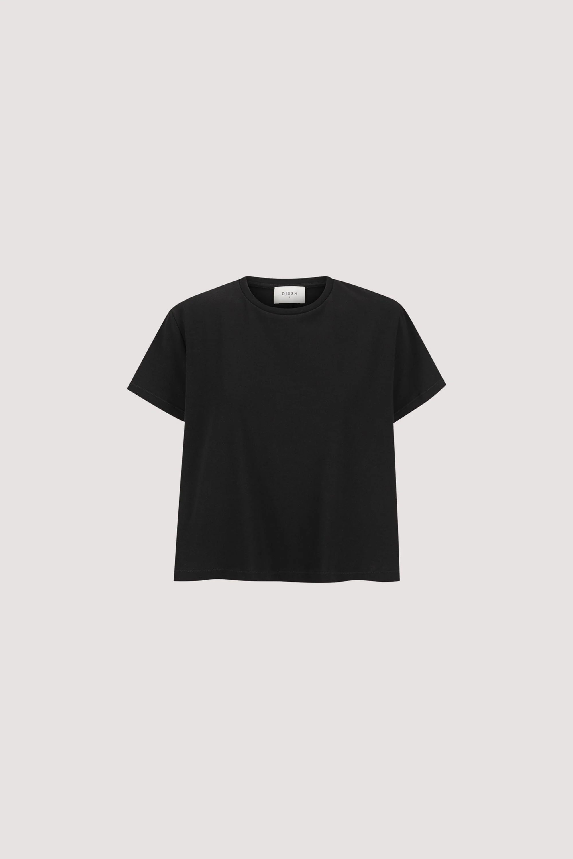TATUM BLACK SHORT SLEEVE COTTON TEE - Image 6