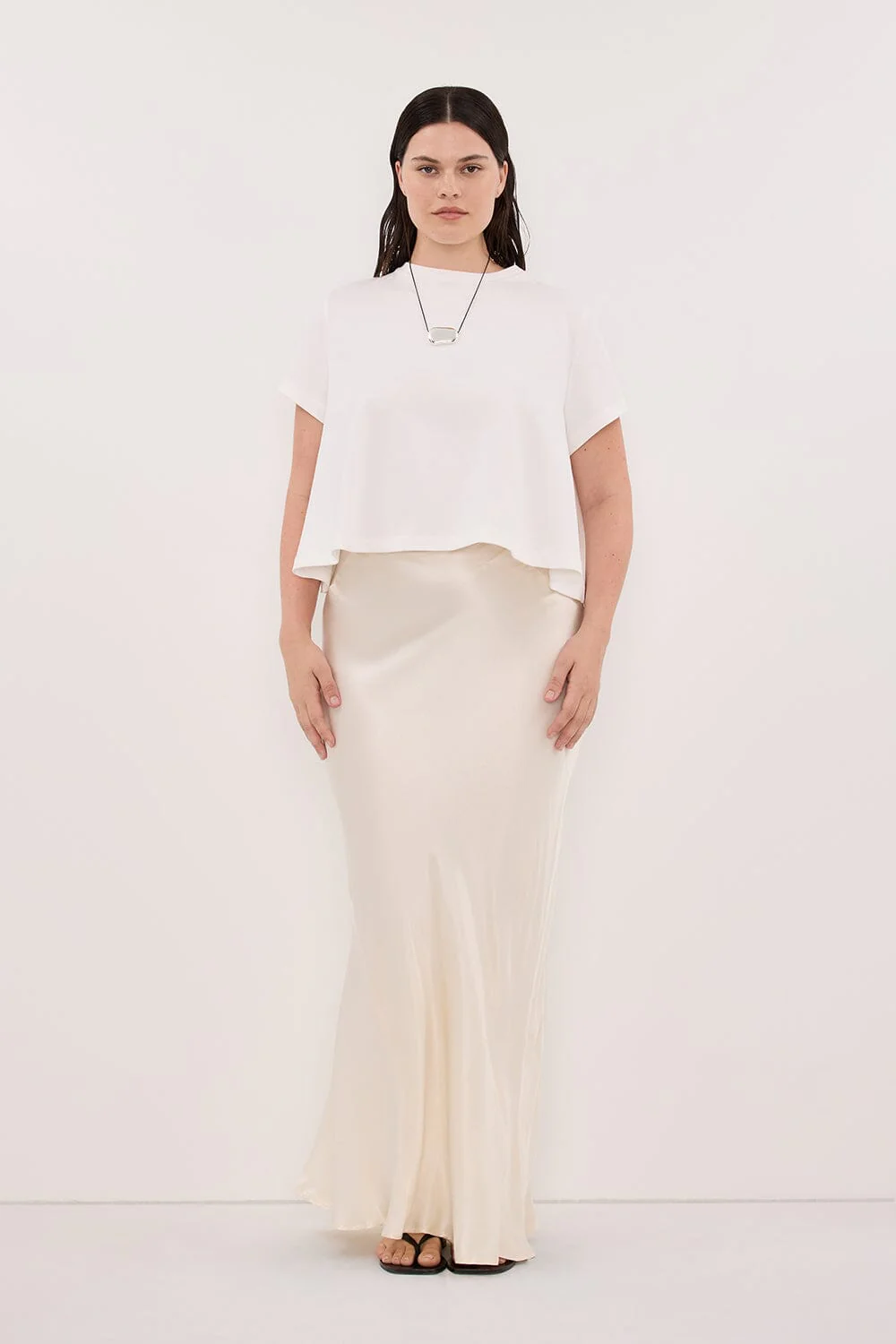 TATUM WHITE SHORT SLEEVE COTTON TEE - Image 6