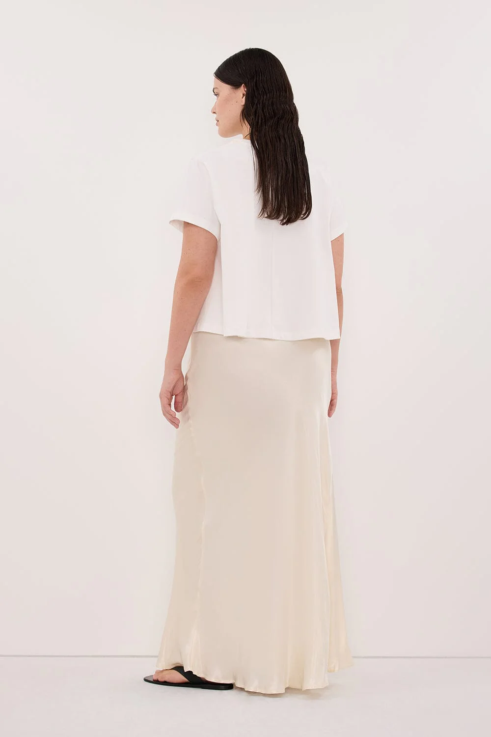 TATUM WHITE SHORT SLEEVE COTTON TEE - Image 7