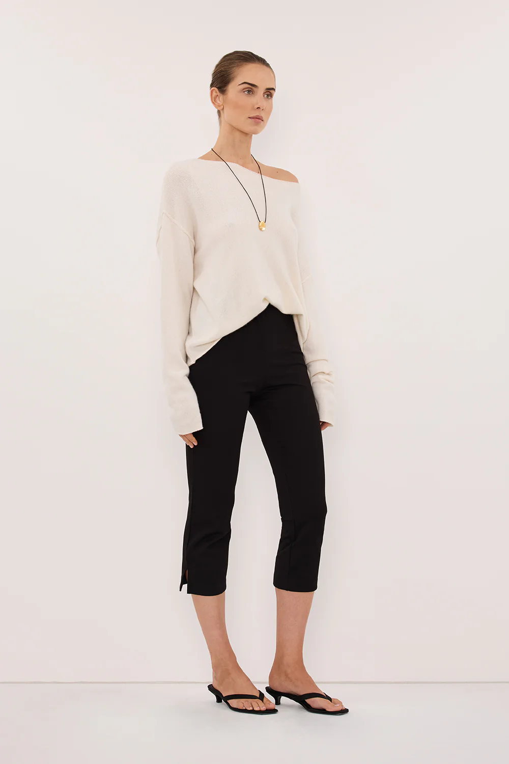 TESS IVORY BOATNECK KNIT JUMPER - Image 3