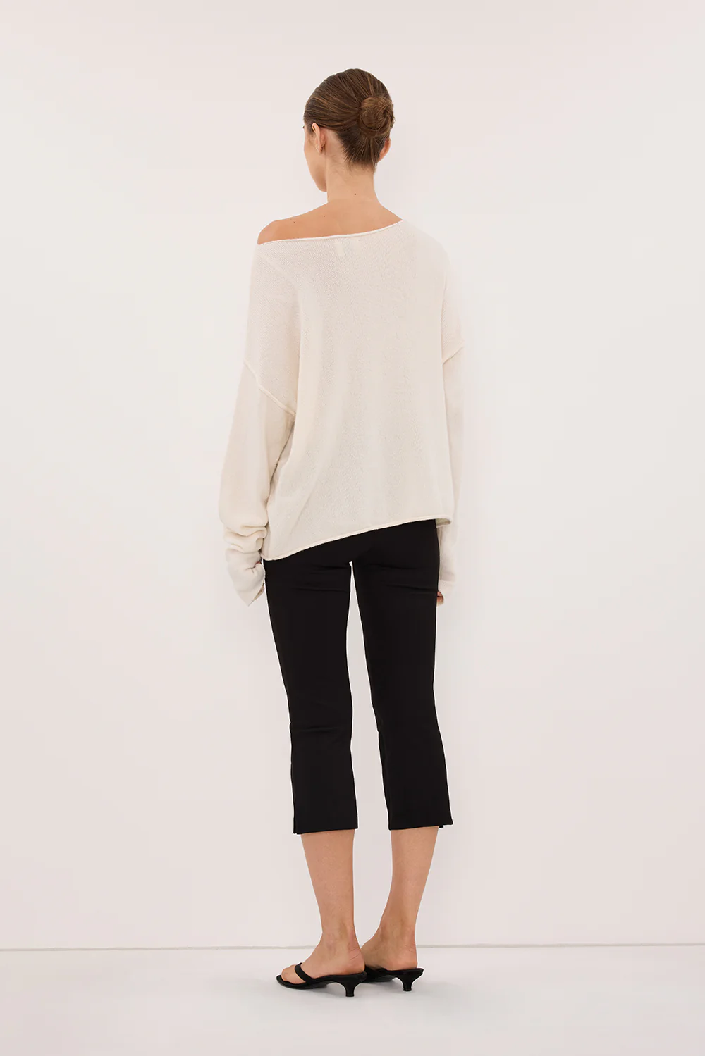 TESS IVORY BOATNECK KNIT JUMPER - Image 4