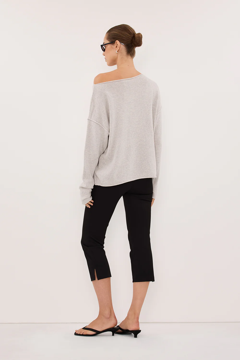 TESS SILVER BOATNECK KNIT JUMPER - Image 4