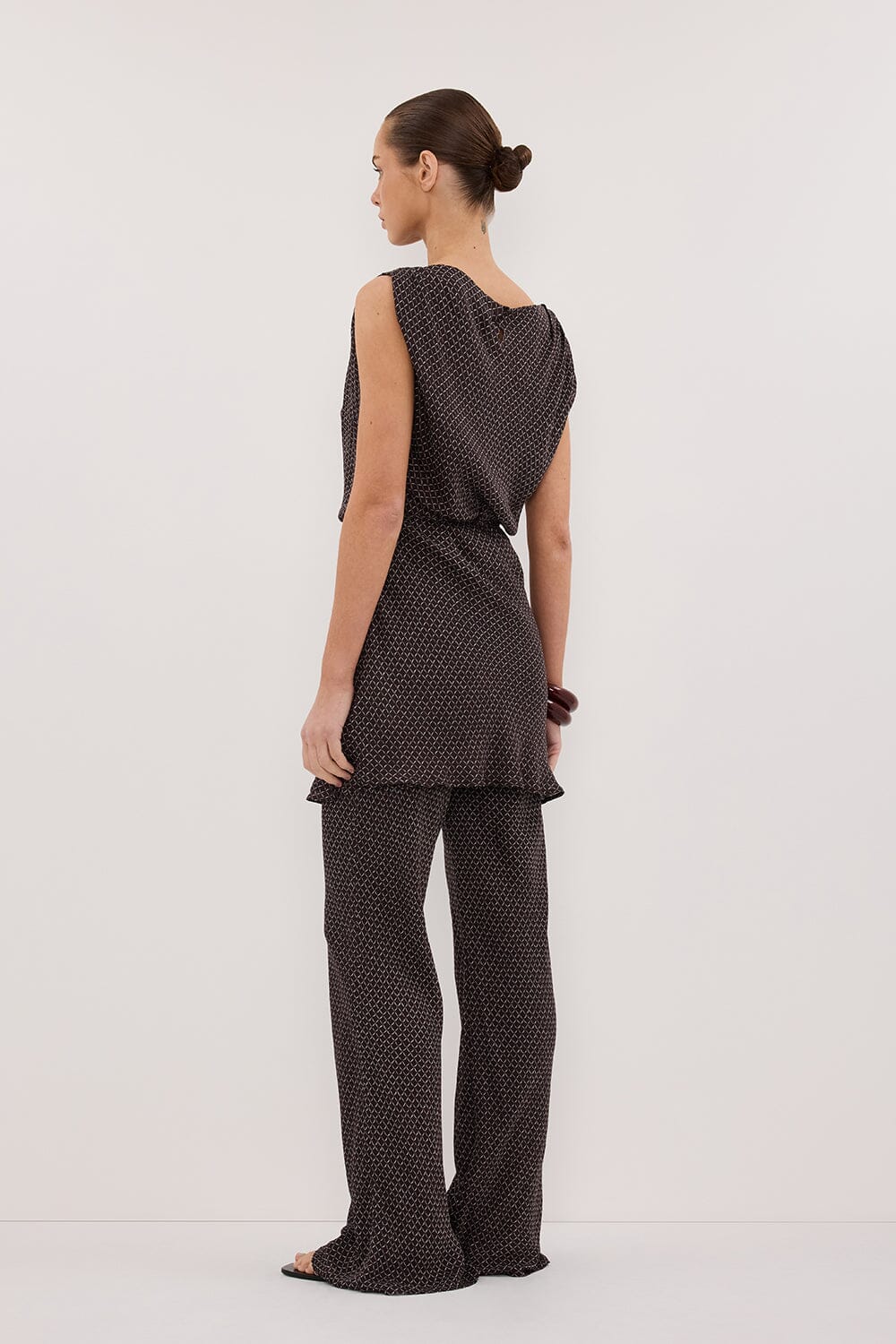 TIA CHOC MICRO CHECK BIAS PANT - Image 7